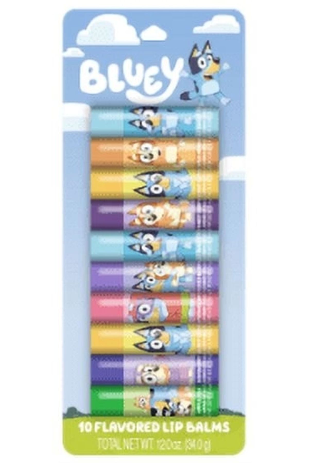 bluey 10 Flavored Lip Balms 34 gr