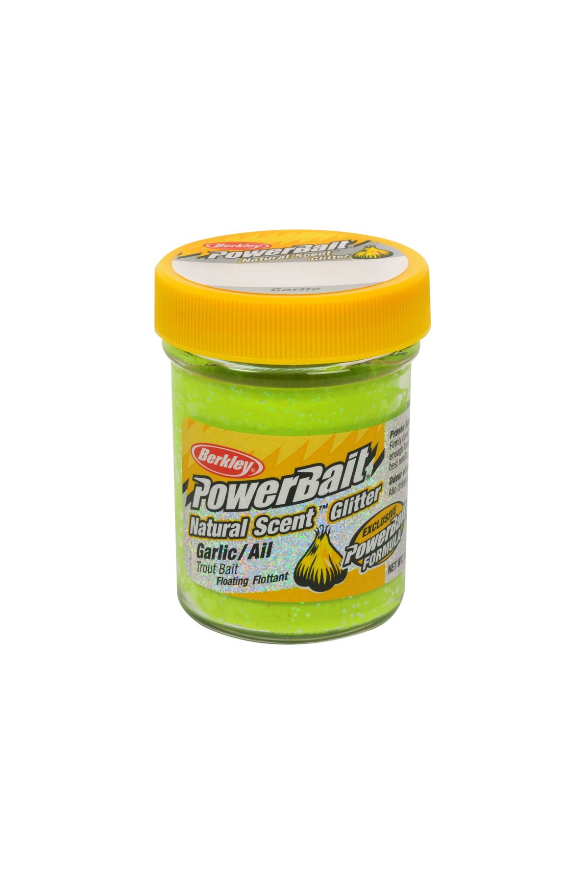 BERKLEY BerkleyBerkley Powerbait Natural Glitter Trout Bait Garlic sarmısak carthause yeşil Yem