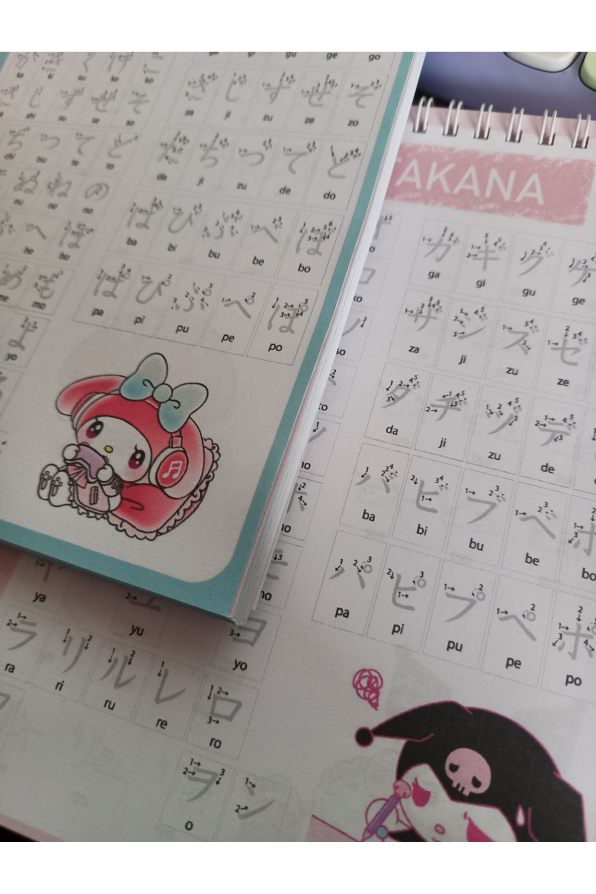 nihonwosekai-Japanese Alphabet Hiragana and Katakana Practice Copybook A5 Size 60 Sheets 2