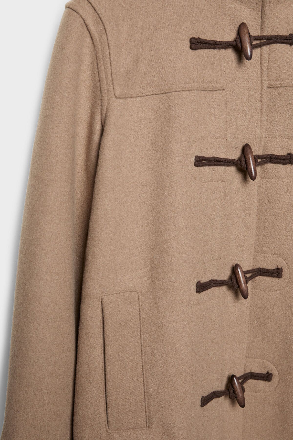 Stradivarius-Felt texture midi duffle coat 7