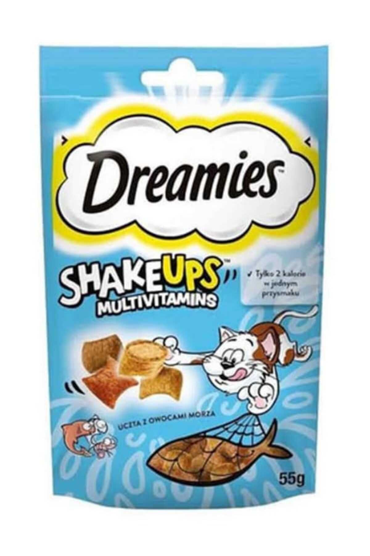 Dreamies DREAMİES SHAKEUPS MULTİVİTAMİNLİ DENİZ ÜRÜNLERİ KEDİ ÖDÜL MAMASI 55 GR.