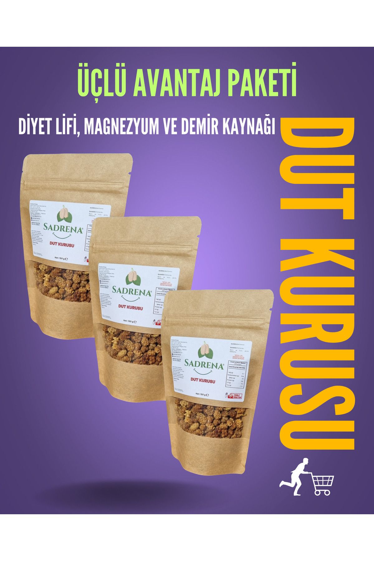 Sadrena DUT KURUSU ÜÇLÜ AVANTAJ PAKETİ 450 Gr (3X150 Gr )