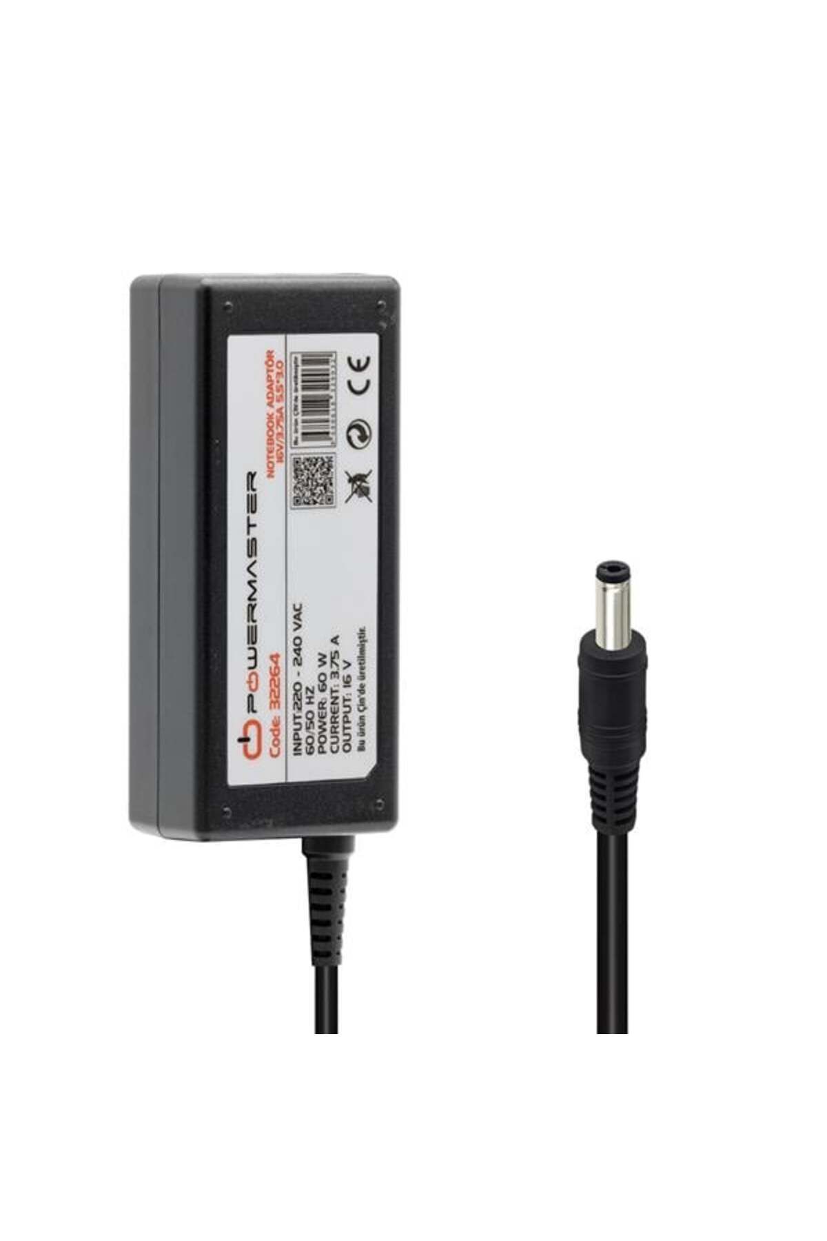 nerede bulurum Power Pm-32264 16 Volt - 3.75 Amper 5.5*3.0 Mm İĞneli Uç Adaptör ( Notebook)