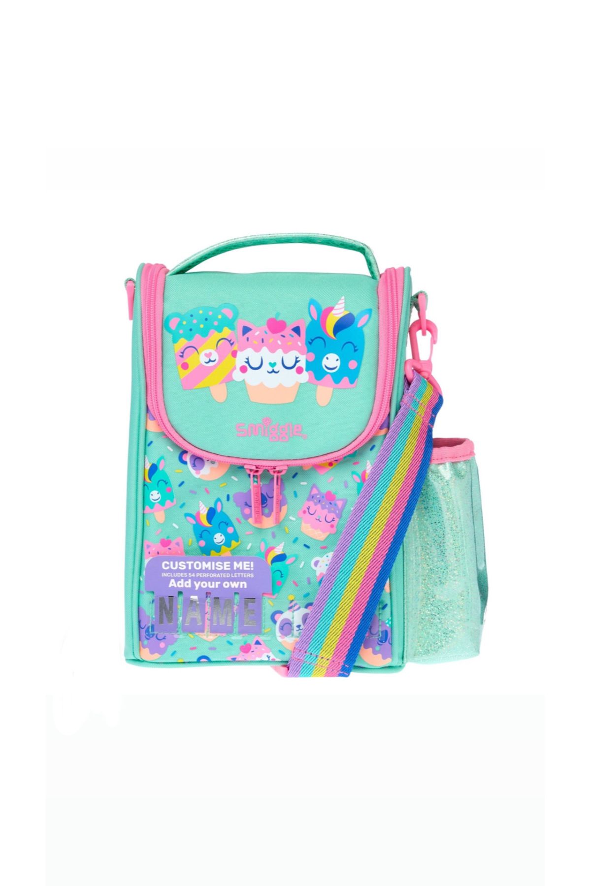 SMIGGLE UNICORN KEDİCİK DETAYLI İSİM YAZILABİLEN YALITIMLI BESLENME ÇANTASI