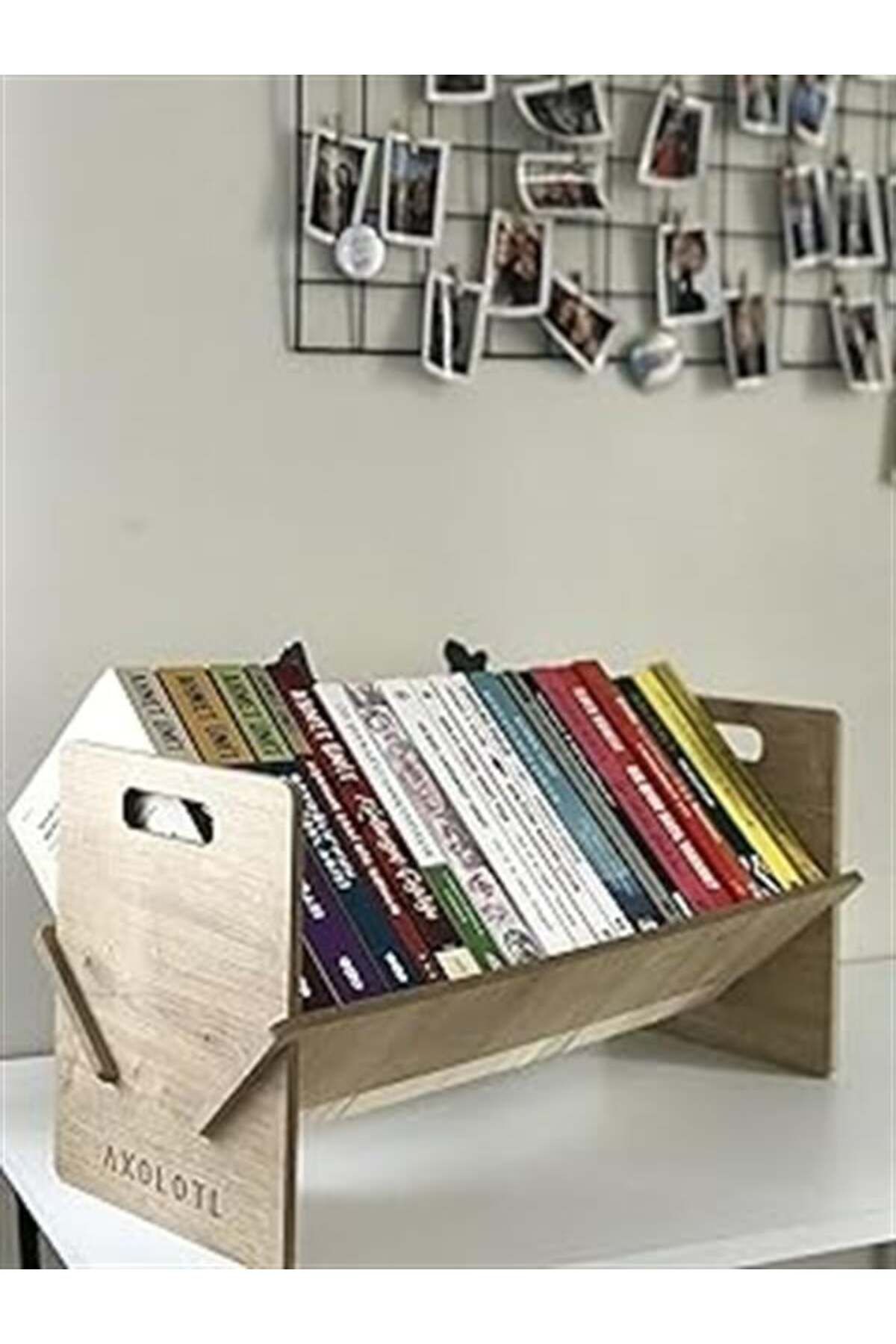 nazeninstoğu-Axolotl Desktop Bookshelf Mini Shelf Desktop Book Organizer (30cm) 1
