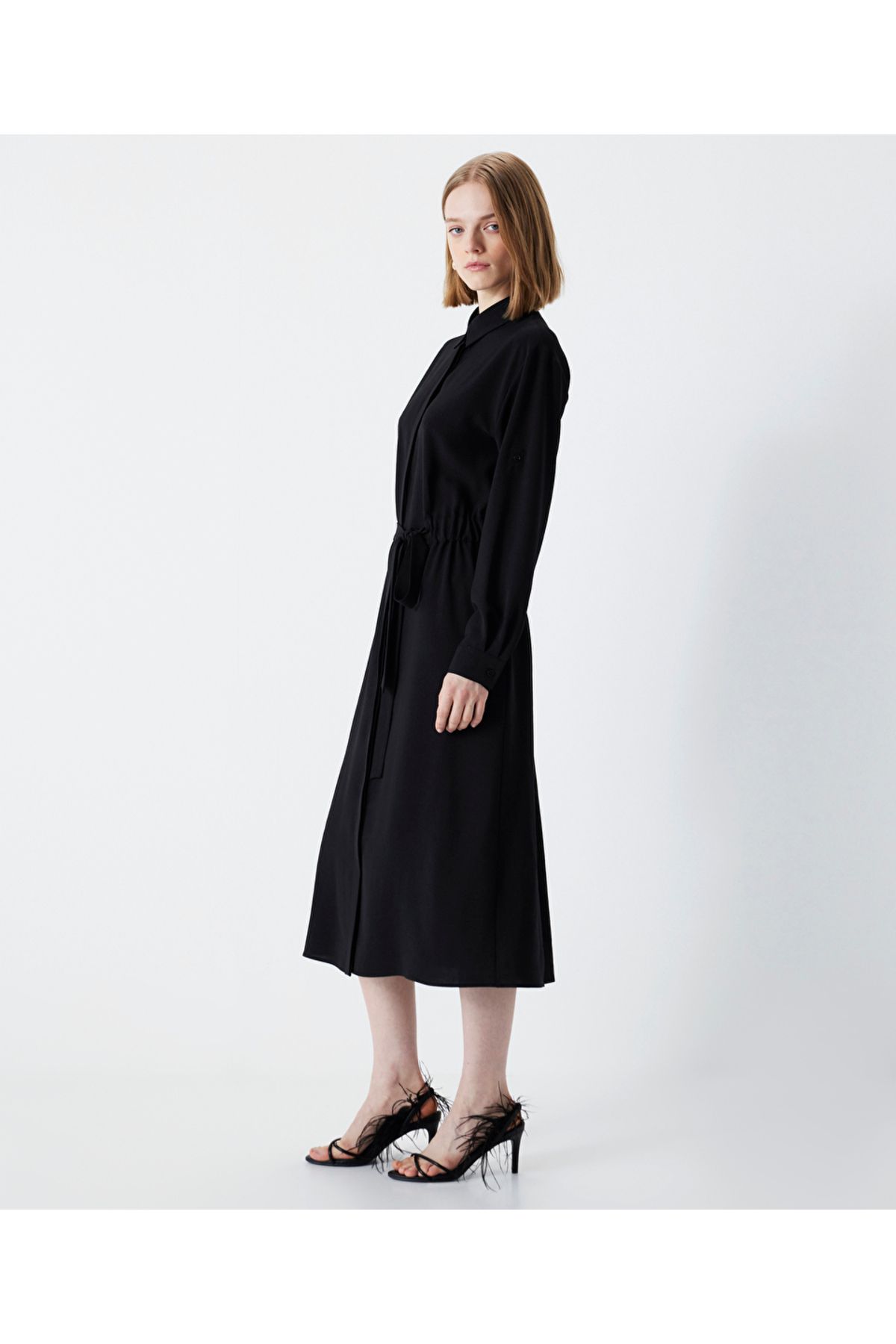 İpekyol-Adjustable Waist Shirt Dress 2