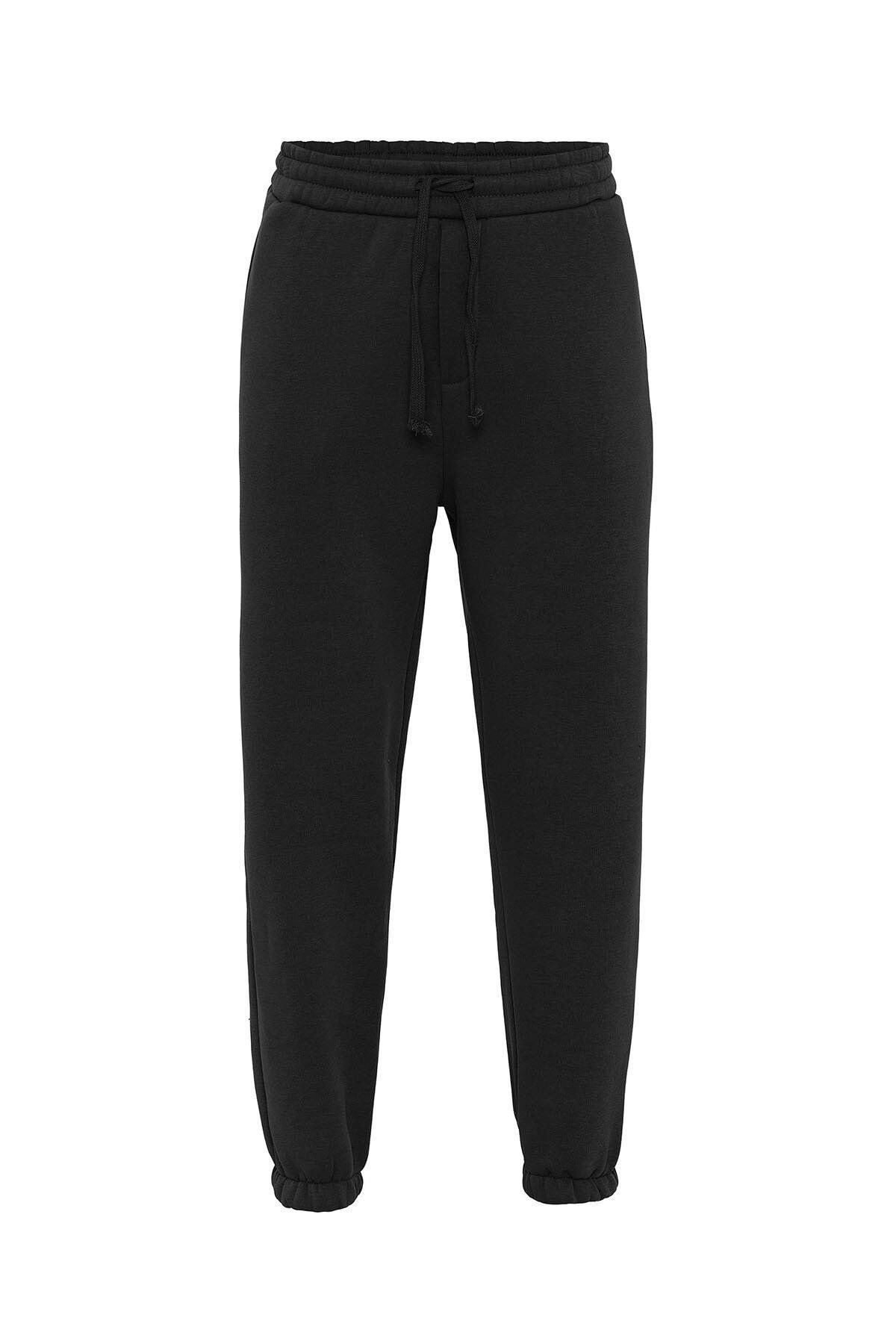 VAMOSCLO-Pantaloni de sport oversize Jogger de bază negri 7