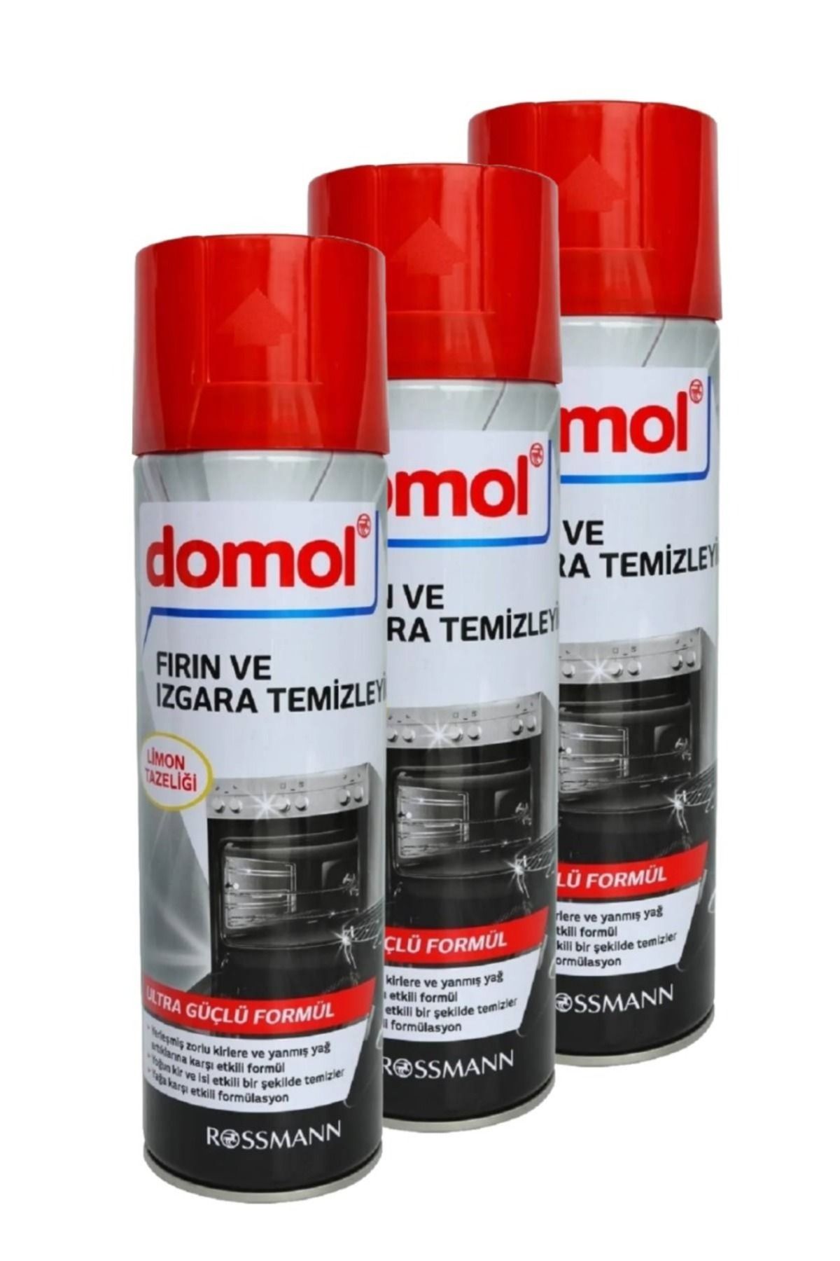 Amore Pulito Domol Fırın Izgara Temizleyici Yağ Ve Kir Çözücü Köpük Limonlu 500 ml (3 ADET)