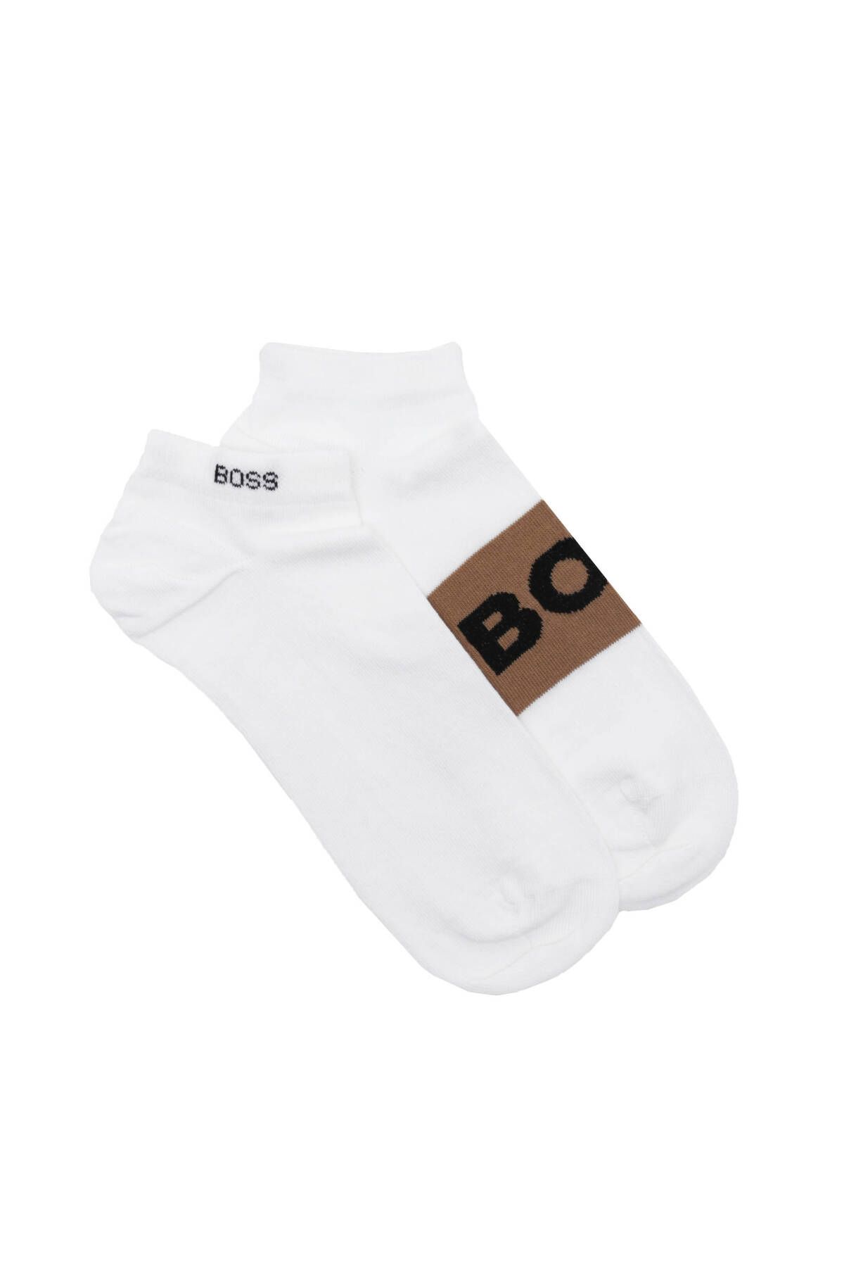 BOSS-Men's Comfortable Sole Boss Logo White1 Socks 50469720 -101 1