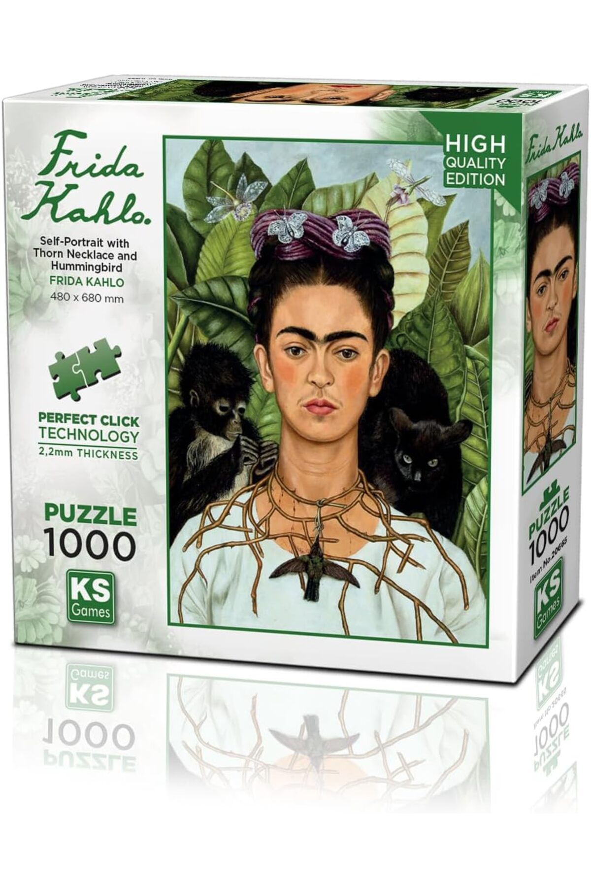 STOREMAX Diken Kolye ve Sinek Kuşlu Kendi Portresi Frida Kahlo 1000 Parça Puzzle