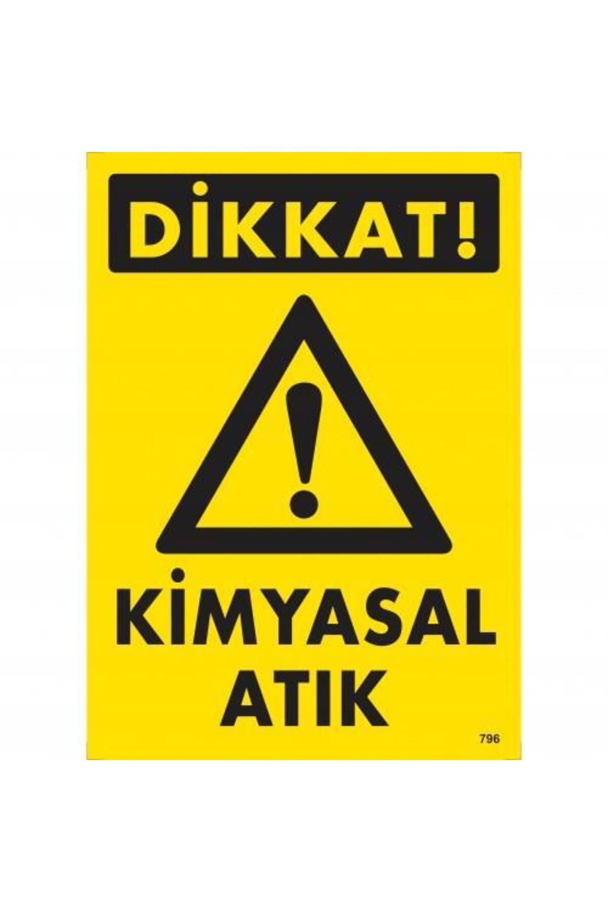 Astra Market Dikkat Kimyasal Atık Uyarı Levhası 25x35 KOD:796