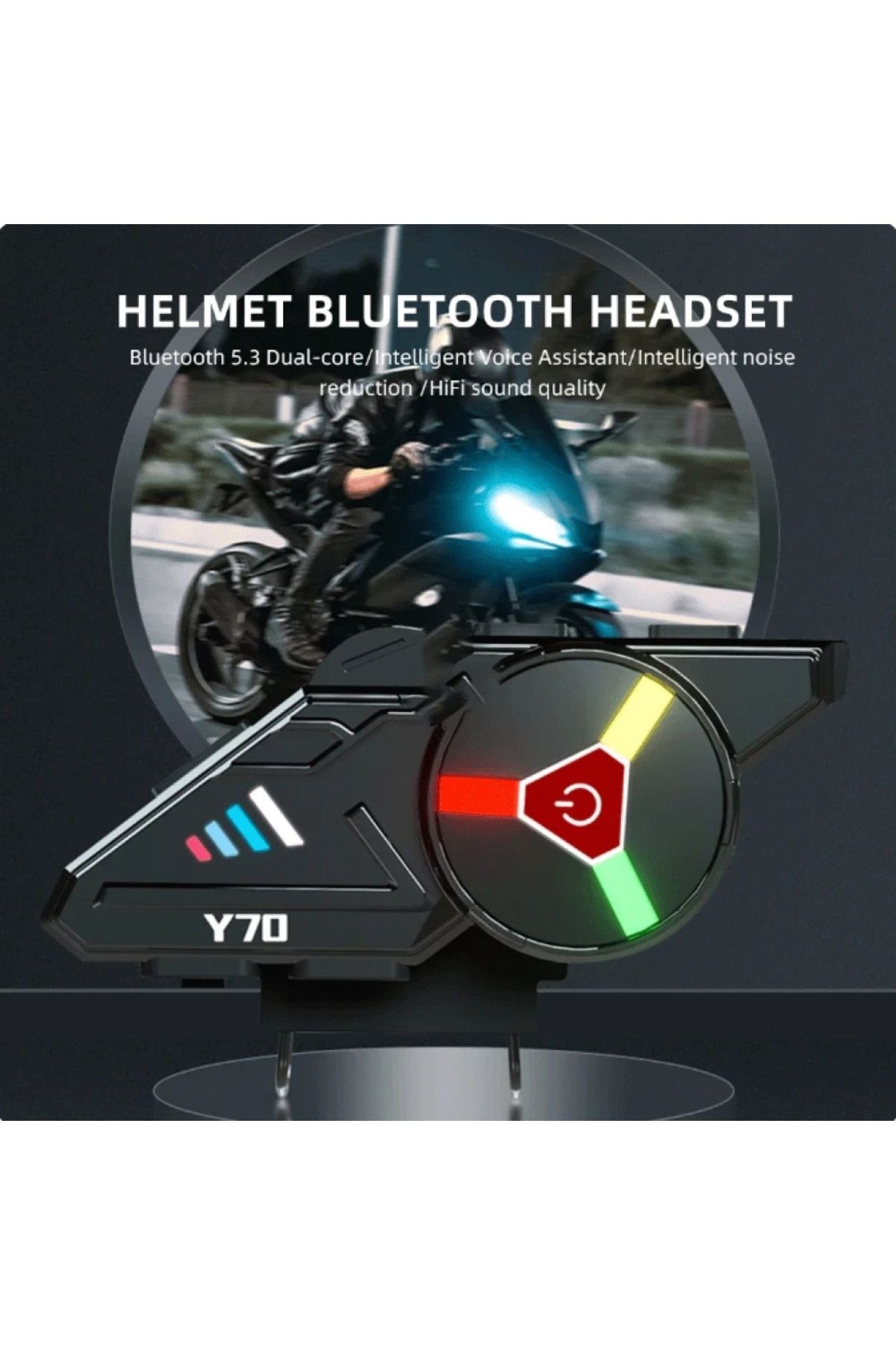 AMİDA Adonis Helmet Otomotosiklet Bluetooth Kask Kulaklık Intercom Y70