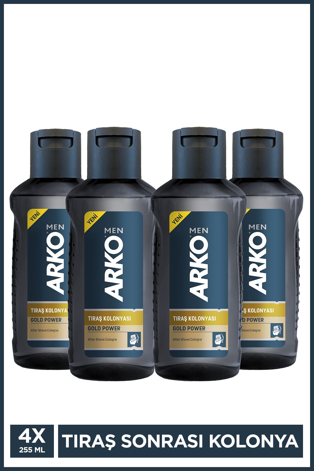 Arko Men Gold Power Tıraş Sonrası Kolonya 4x255 Ml