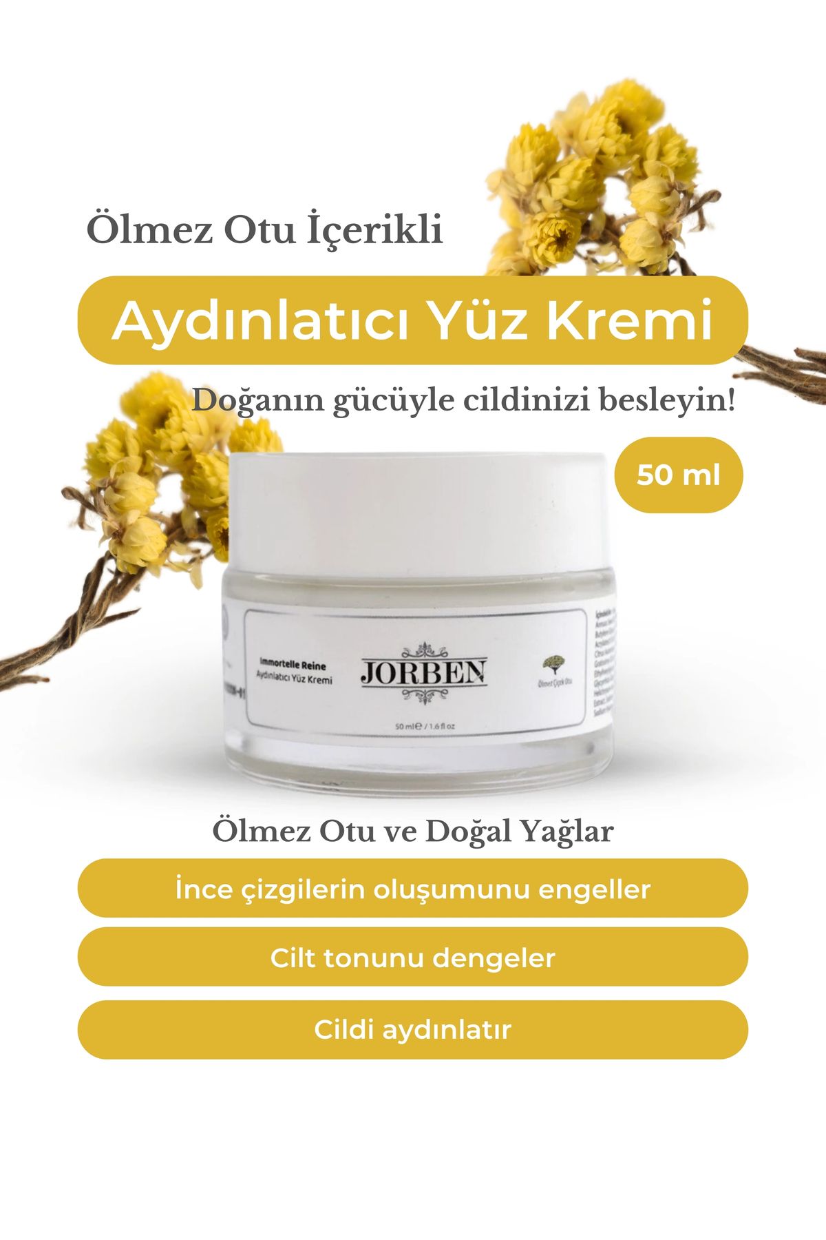 JORBEN Immortelle Reine Aydınlatıcı Yüz Kremi