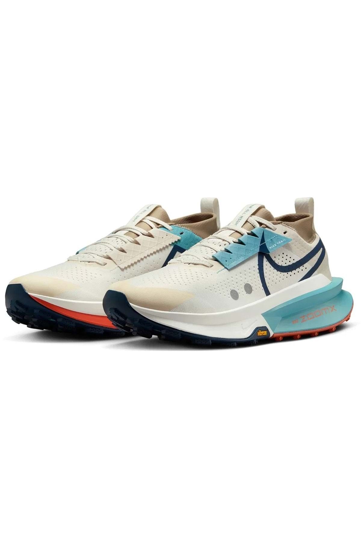 Nike-Zegama Trail 2 Unisex Sneakers - Zoom X, Vibram Non-Slip Sole, White-Blue 2