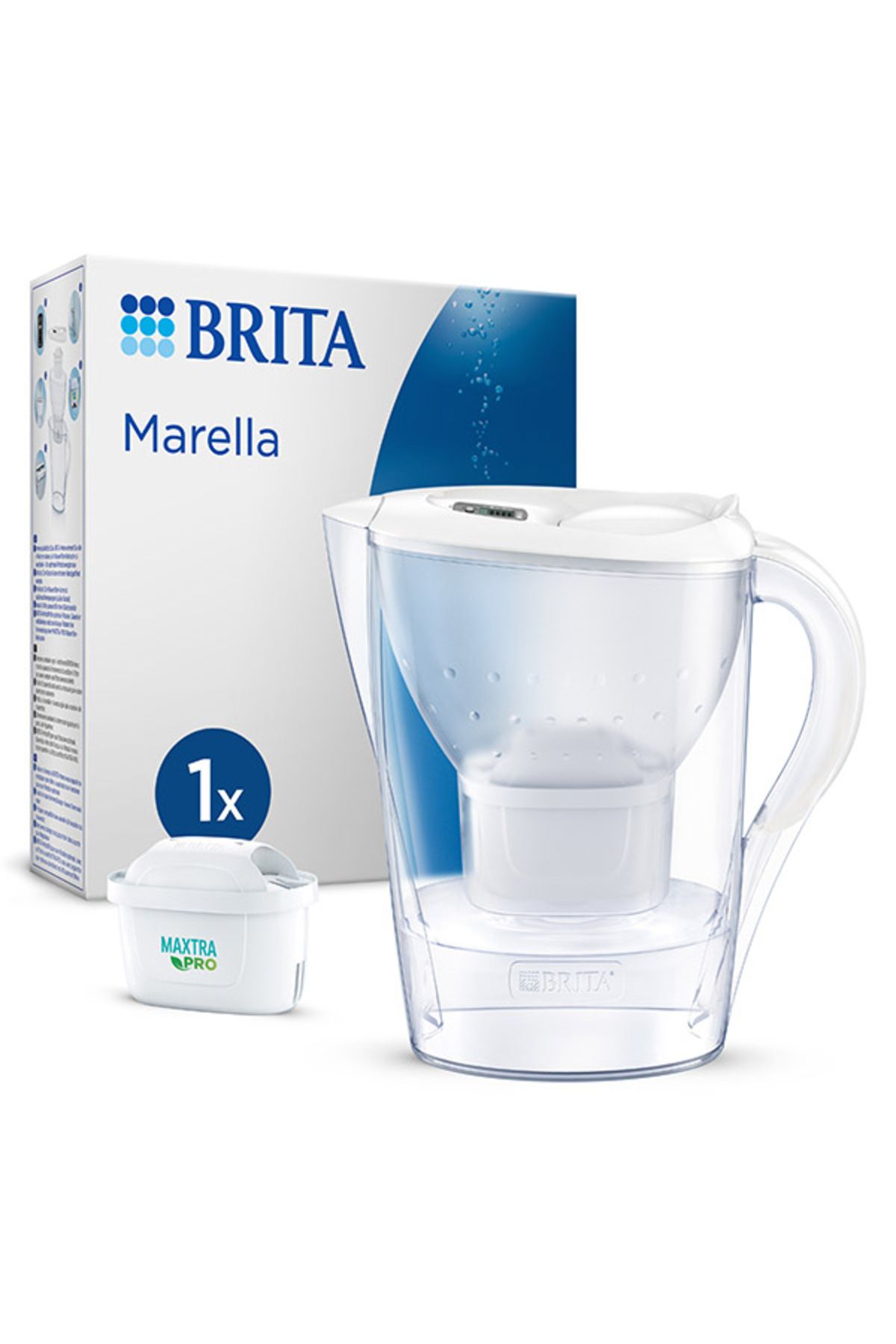 BRITA Marella Cool 1x Maxtra Pro All-in-1 Filtreli Su Arıtma Sürahisi - Beyaz 2,4 lt