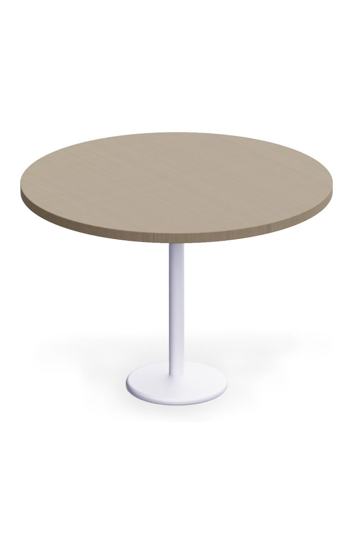 Mahmayi-Round Pantry Table, Simple Modern Design Coffee Task for Home Office, (120 cm Dia, Linen) 1