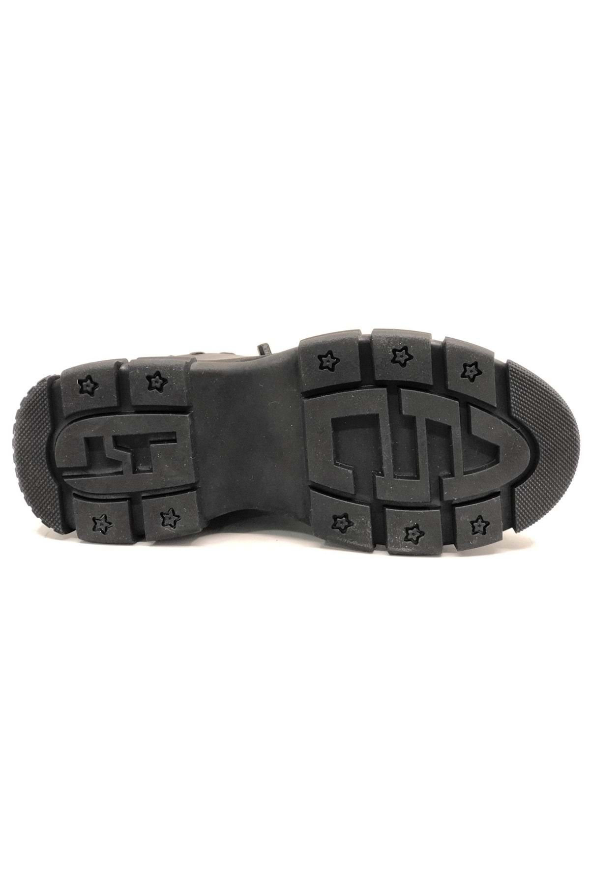 Fade Memory Kaucuk Kaymaz Taban Unisex Kadın Bot Siyah - 5