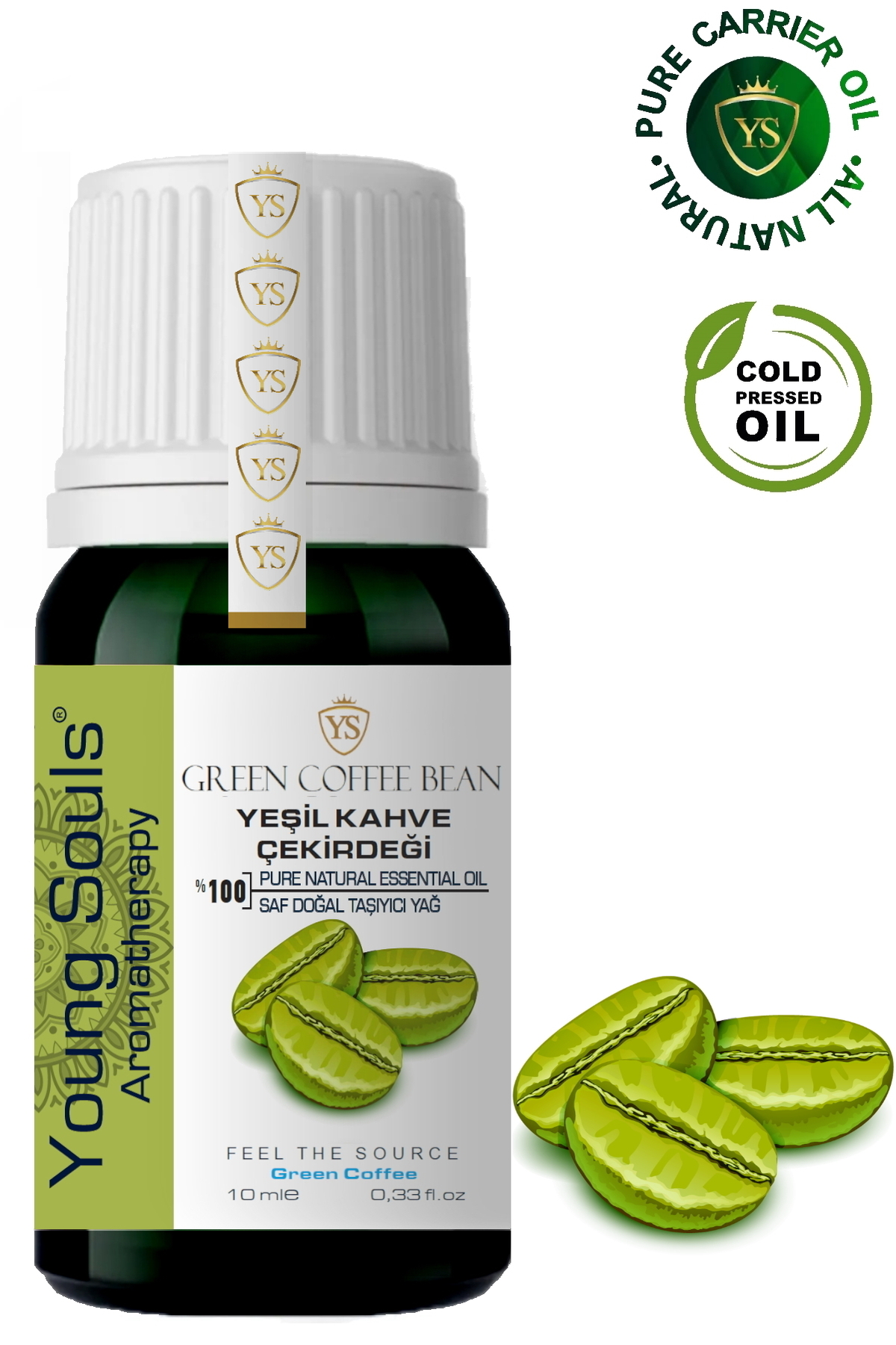 Green Coffe Bean Carrier Oil ( Cold Pressed ) Yeşil Kahve Çekirdeği Taşıyıcı Yağ Soğuk Sıkım 10 ml — TYCcaeddce1082f629830a9c — تصویر 5 از 8