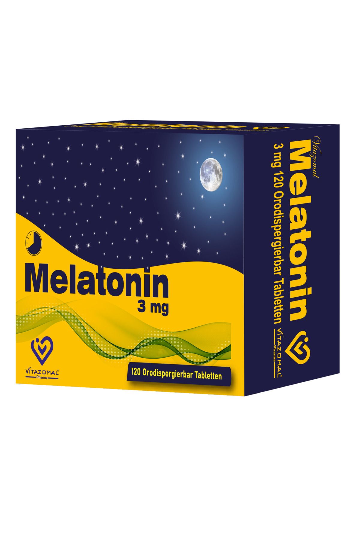 VİTAZOMAL PHARMA Melatonin 120 Dilaltı Tablet 3 MG(Susuz Kullanım Ağızda Eriyen Tablet)