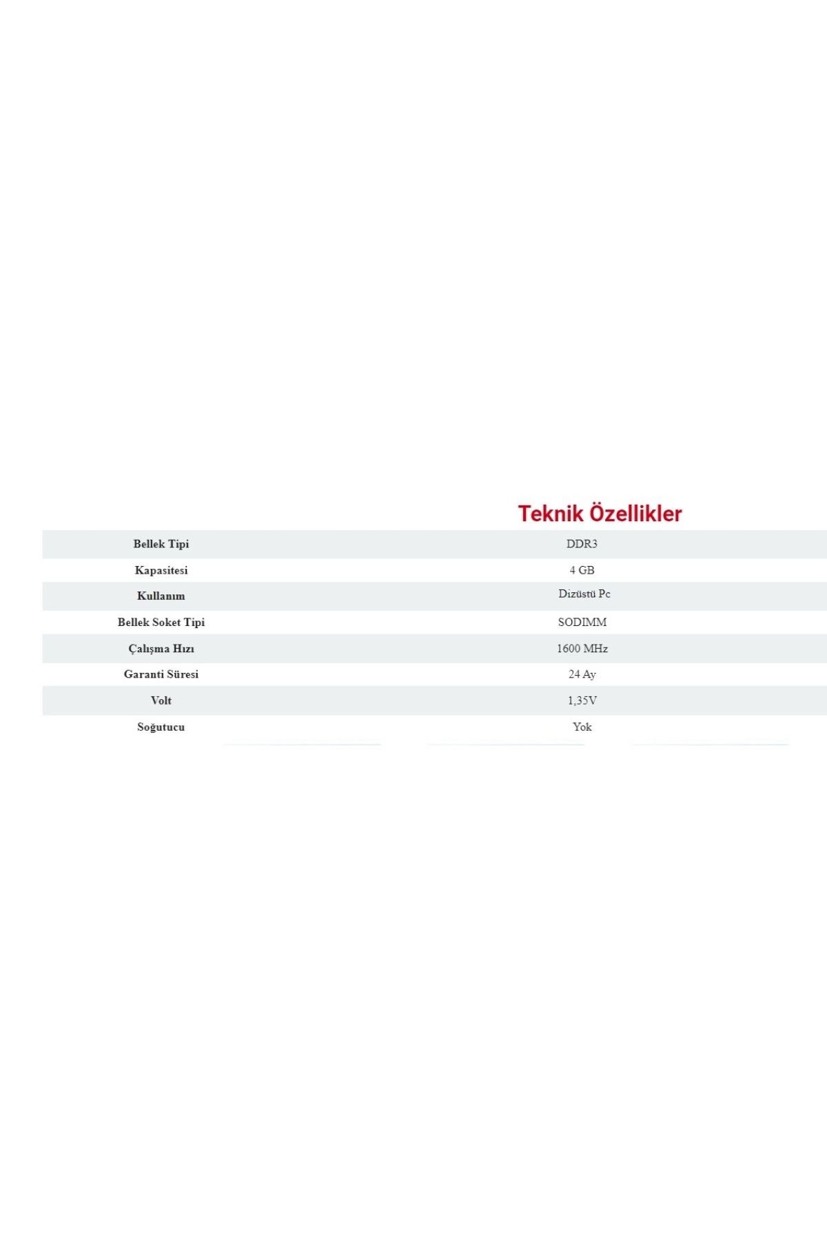 TURBOX-ذاكرة الوصول العشوائي 4 جيجابايت DDR3 1600 ميجاهرتز CL11 للكمبيوتر المحمول 2