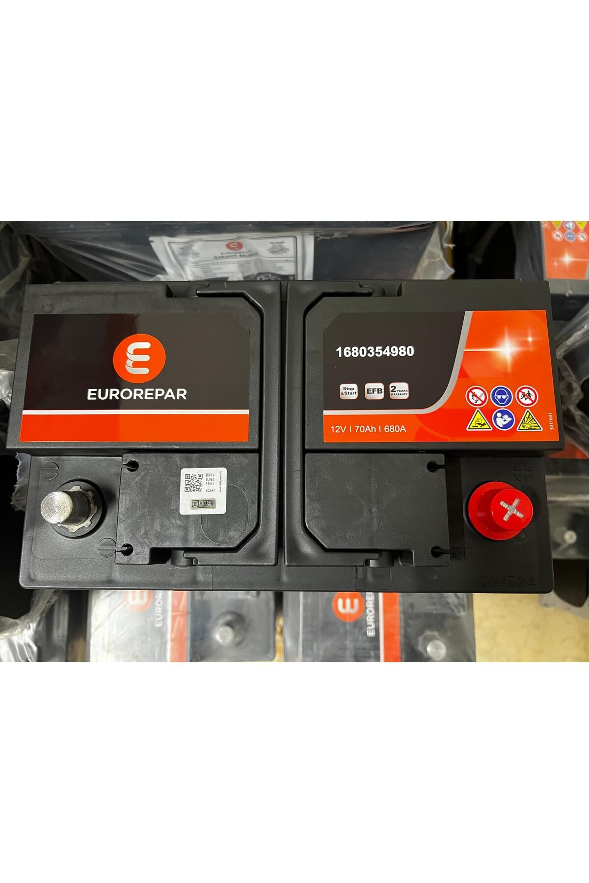 EUROREPAR AKÜ EFB START&STOP 70AH 680A 278X175X190 (12VOLT N70) 1680354980