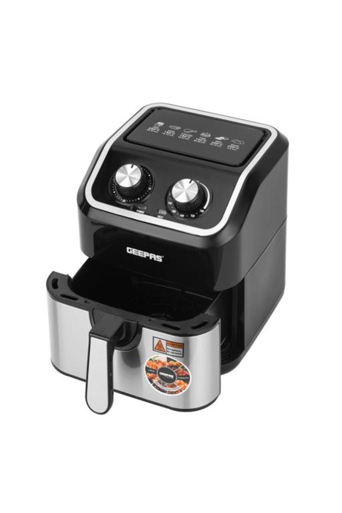 Geepas-Air Fryer- 1600W, 5 L Capacity with a Rack| Equipped with VORTX Air Frying Technology 5
