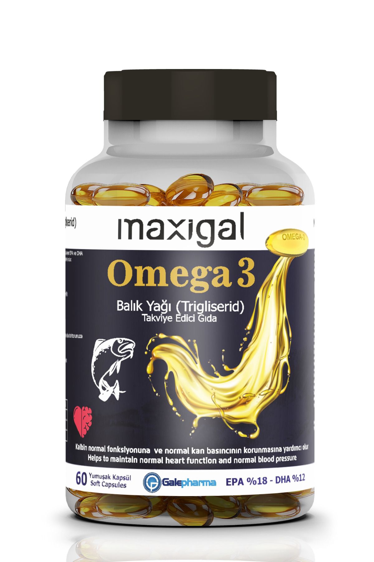 Maxigal Omega 3 Balık Yağı 2000 Mg 60 Kapsül