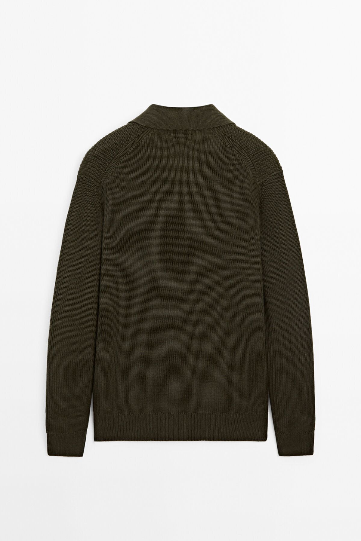 ژاکت جلو باز سبز مردانه 100 ٪ لباس بافتنی فتی Massimo Dutti