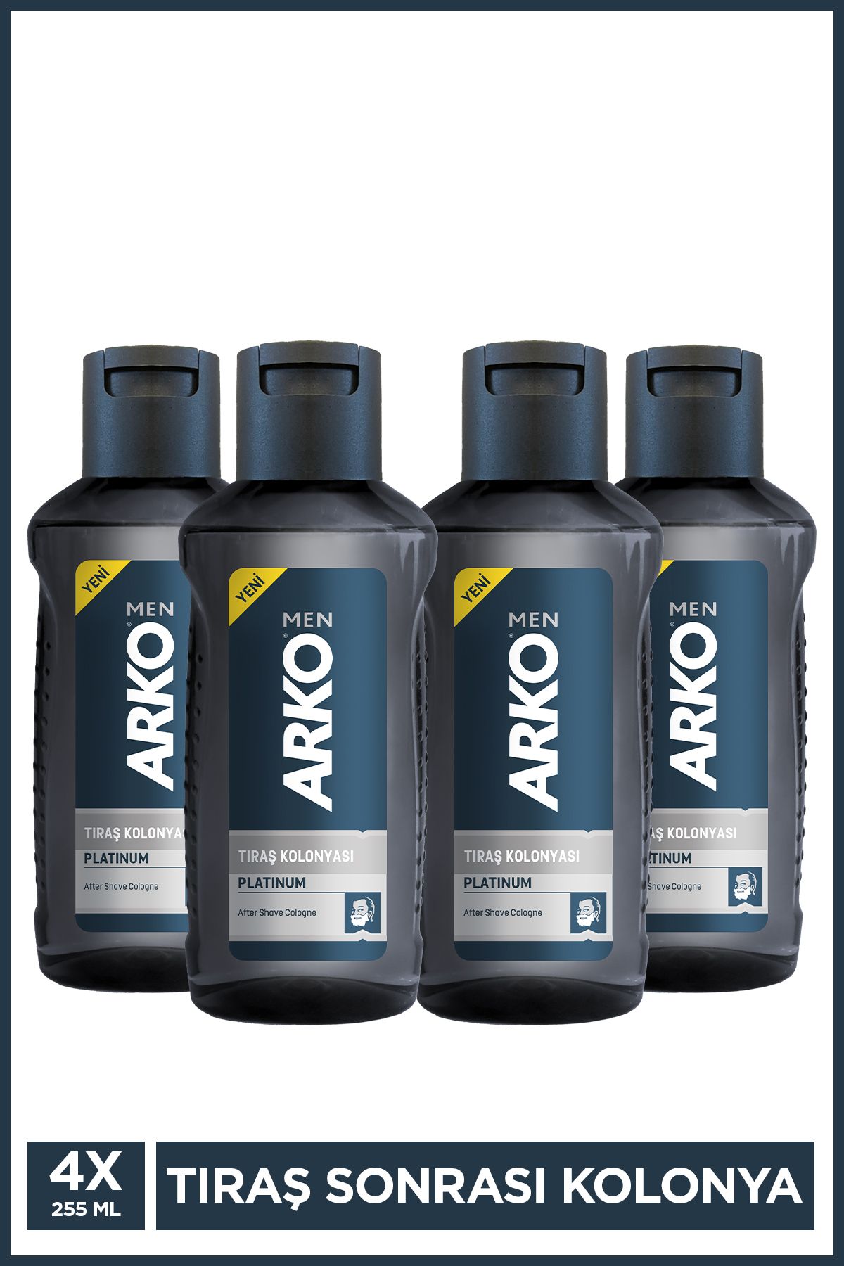 Arko Men Platinum Tıraş Sonrası Kolonya 4x255 Ml