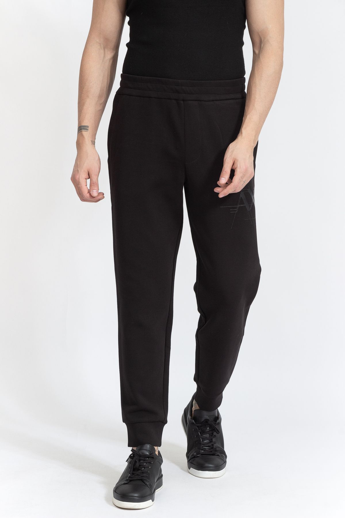 شلوار گرمکن مشکی مردانه لباس شش سیاه اورجینال Armani Exchange