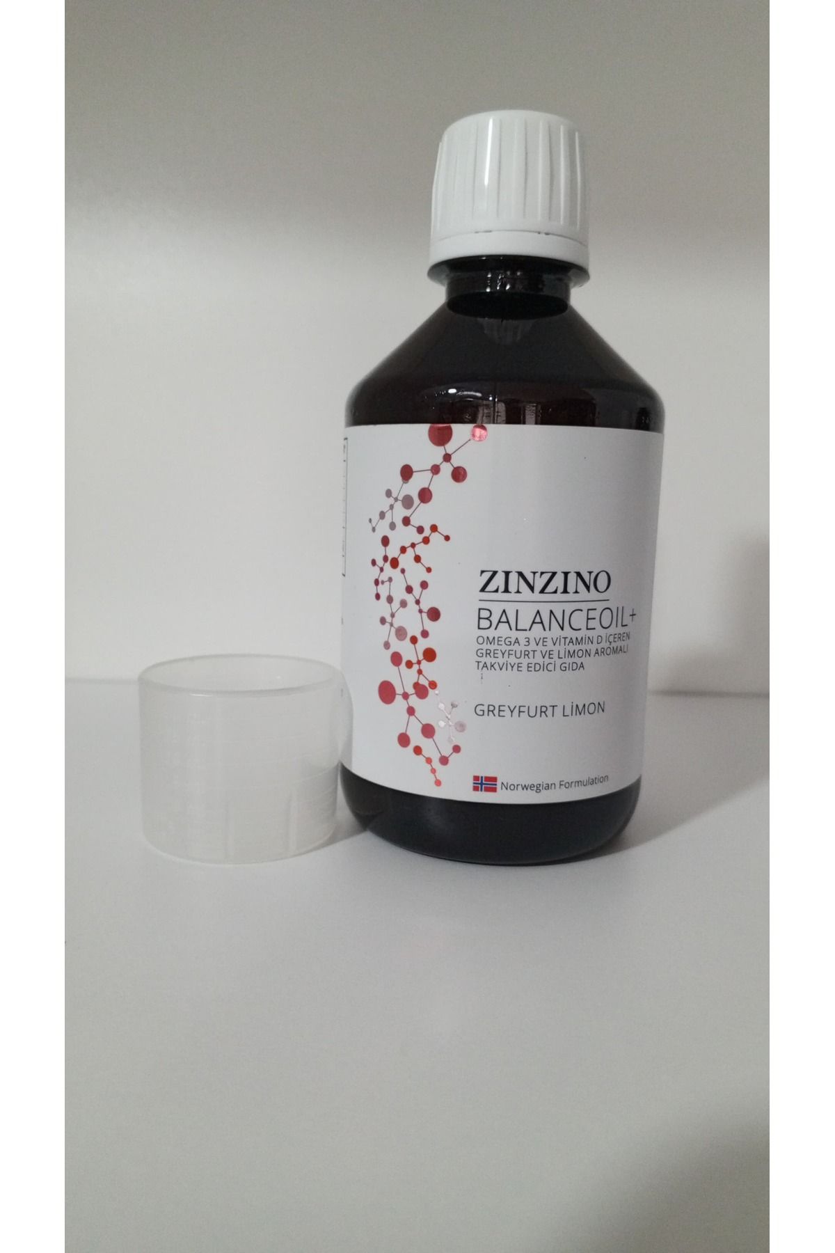 Zinzino Balance oil 300 ml Greyfurt Limon Aromalı + ölçek kabı