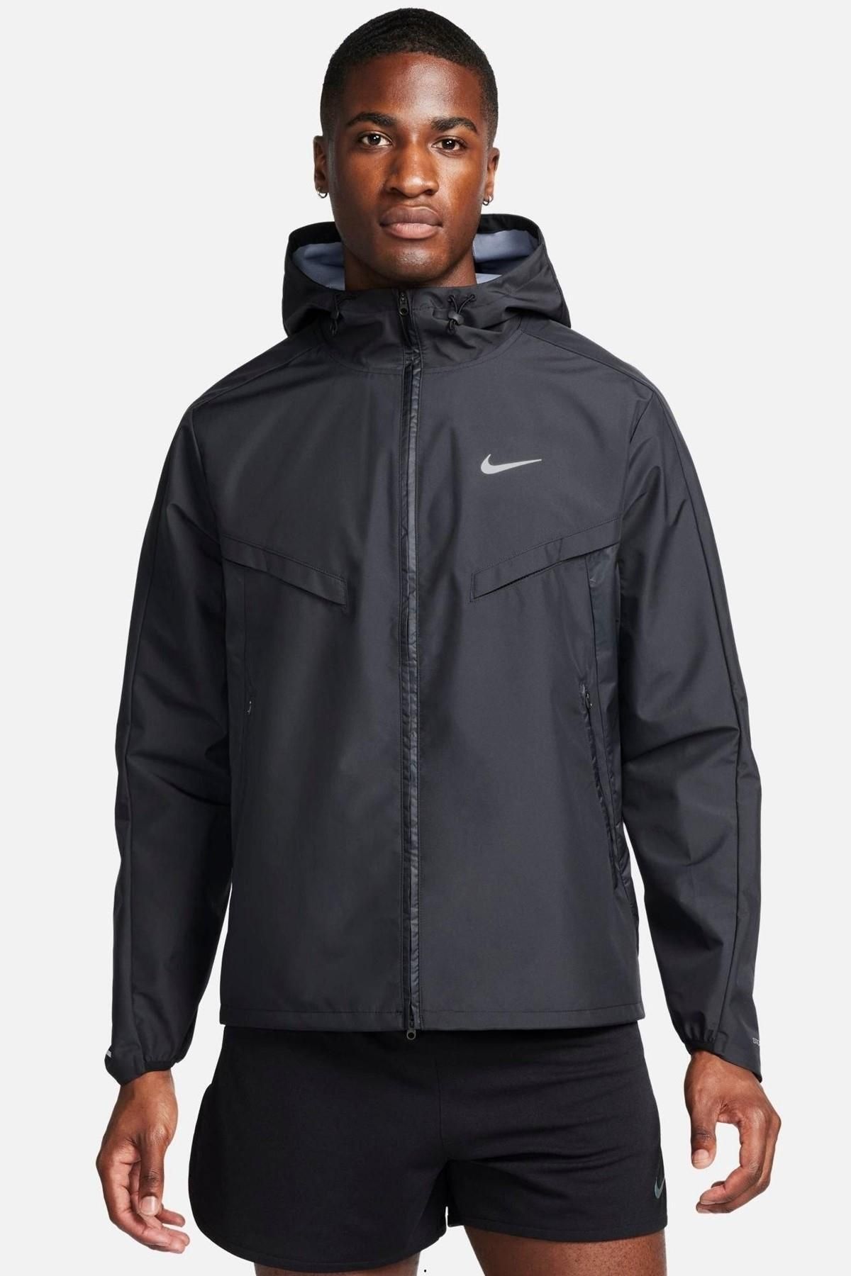 Nike Running Storm Fit Windrunner Hoodie Jacket Erkek Su itici Kapüşonlu Reflektörlü Yürüyüş Koşu Ce