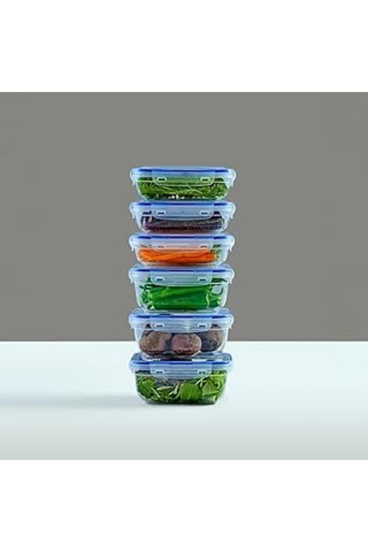 STOREMAX-6-Piece Rectangular Smart Set - Bpa Free, 100% Air Leak-Proof, Modular (3X975 Ml, 3X1400 ml) 1