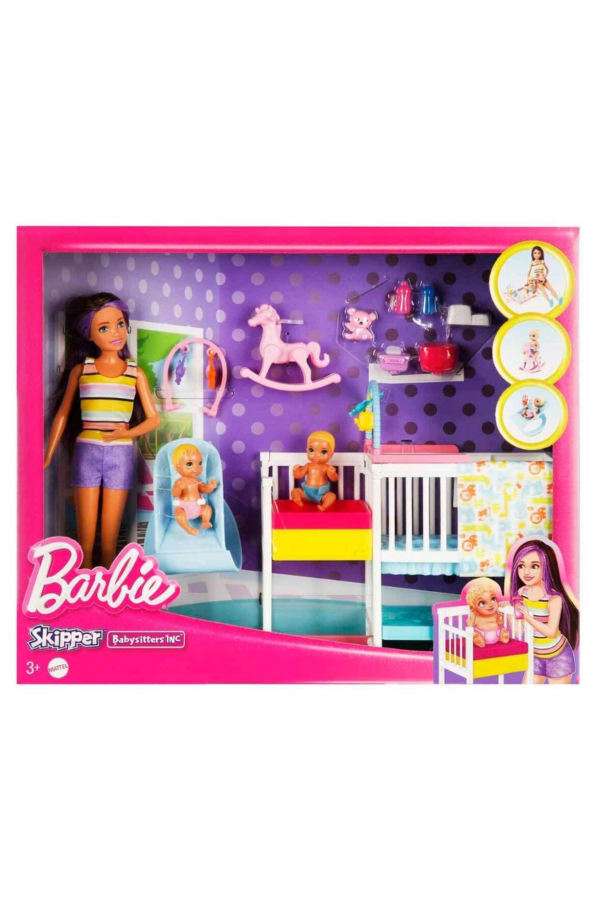 LEADER HOME Barbie Bebek Bakıcısı Skipper Uyku Eğitiminde Oyun Seti