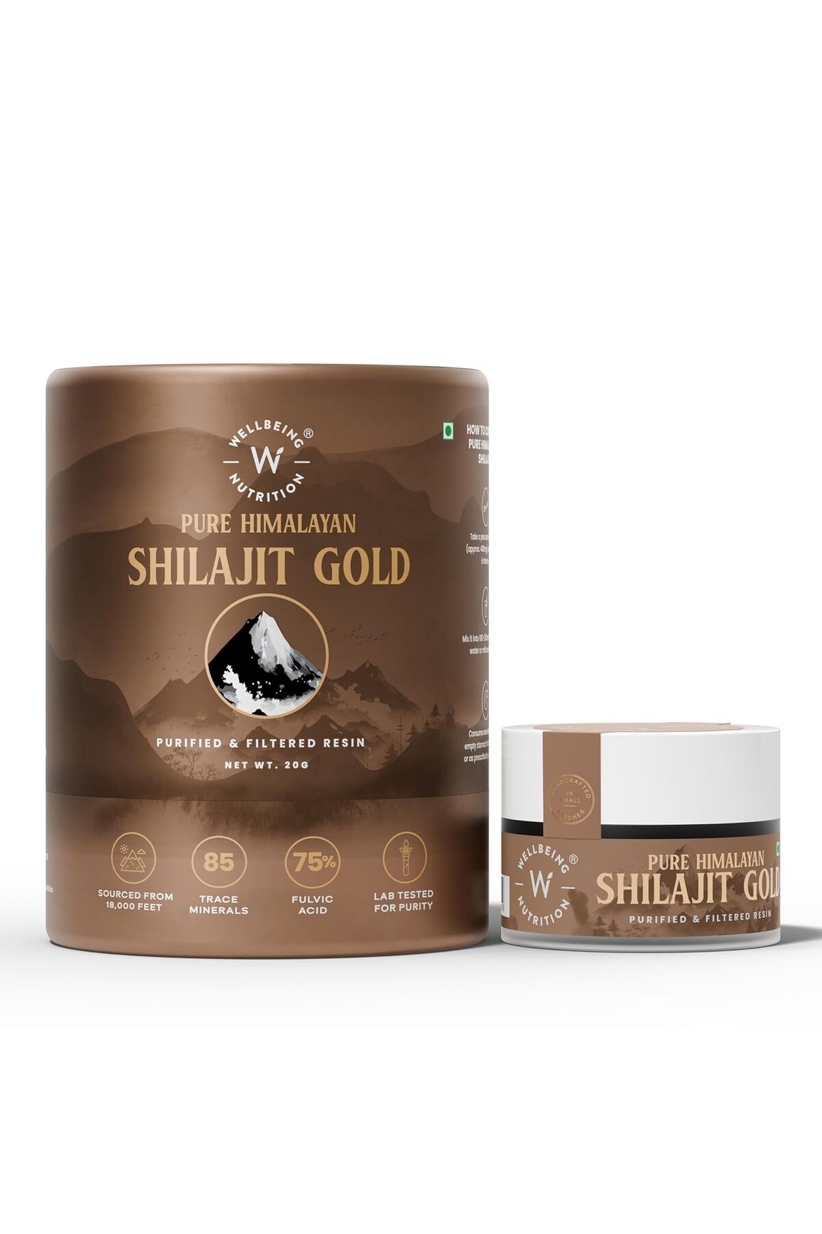 Wellbeing Nutrition-Pure Himalayan Shilajit Gold Resin 20G 1