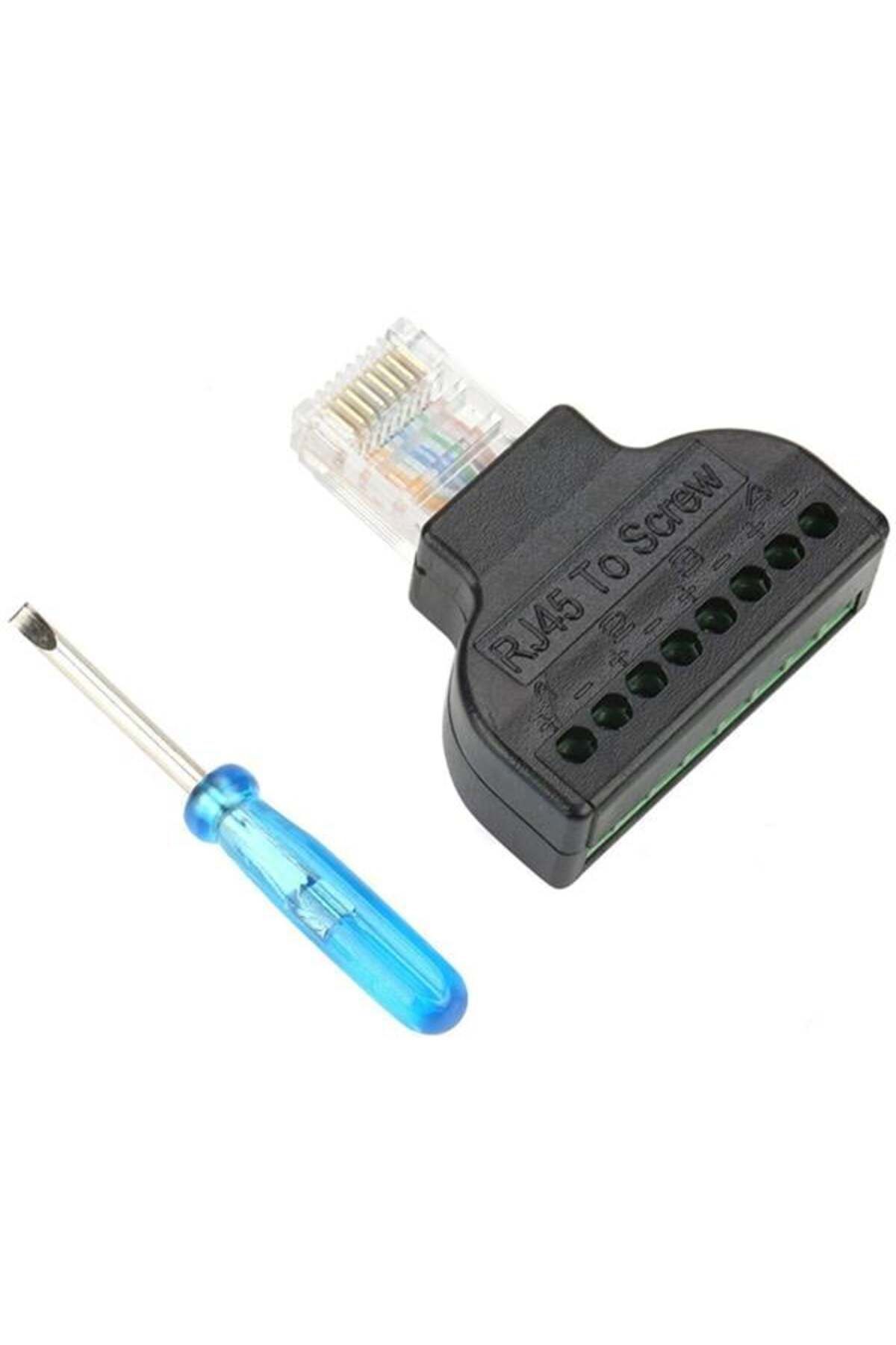 nazeninstoğu Power Pm-24267 Rj45 To 8 PiN Screw TermiNal ÇeviRiCi