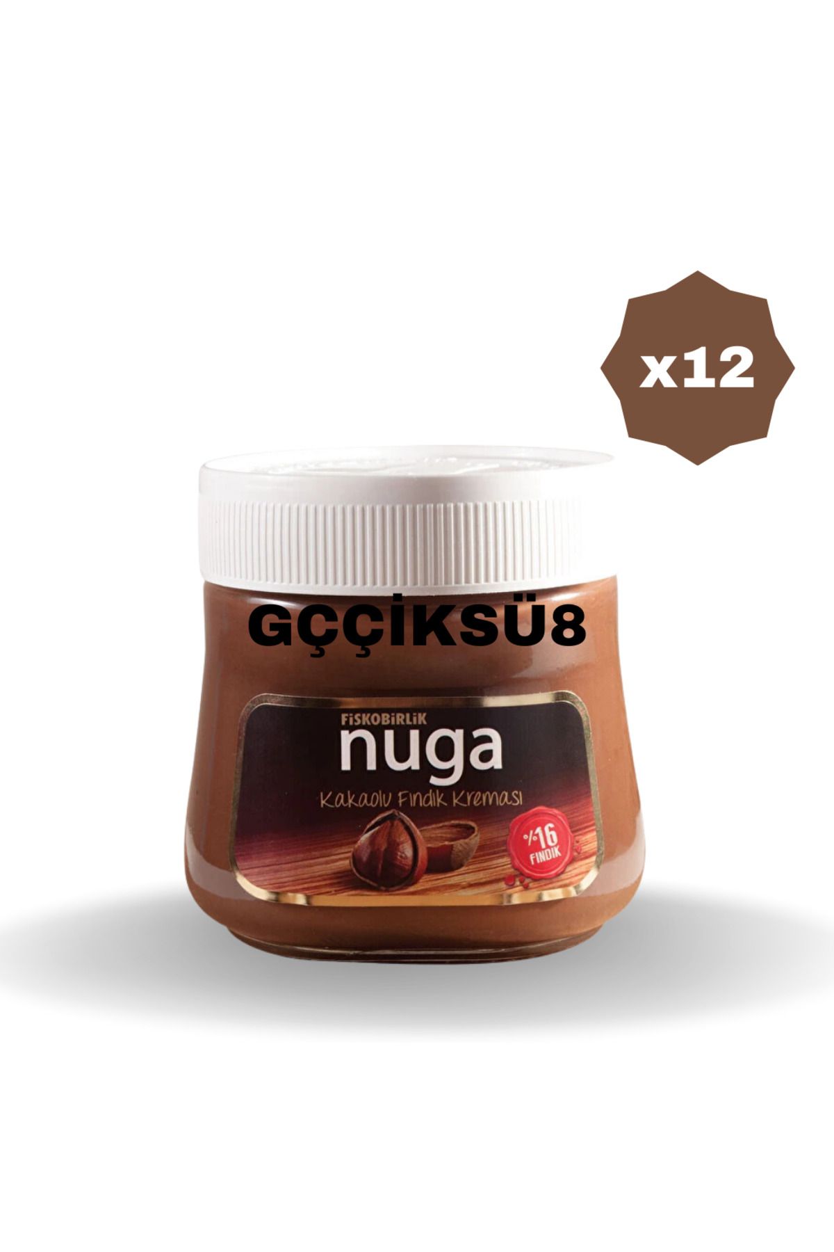 Fiskobirlik NUGA KAKAOLU FINDIK KREMASI 350 GR - (12 ADET)