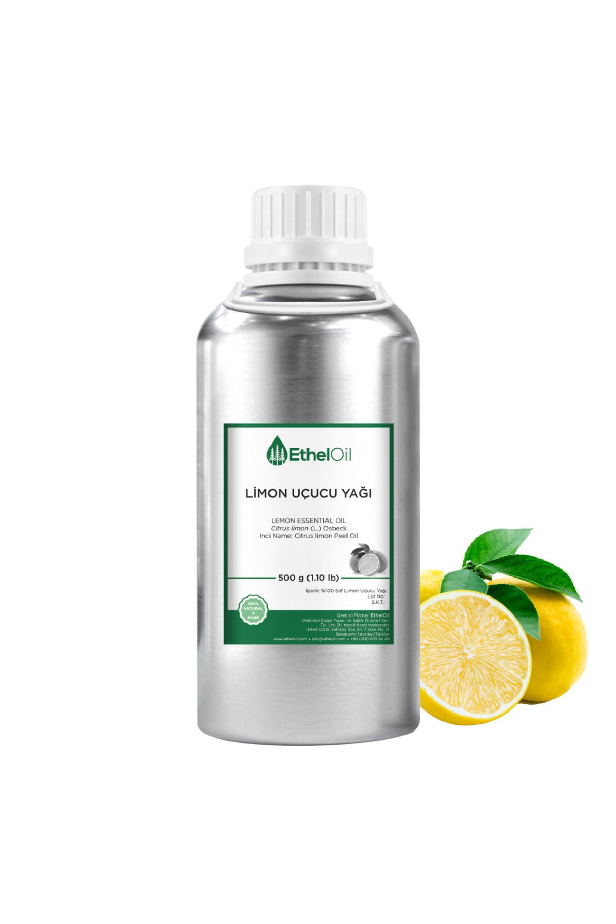 Etheloil Limon Uçucu Yağı - - 500 Gr - %100 Saf Ve Doğal Uçucu Yağ – Üretici Firma