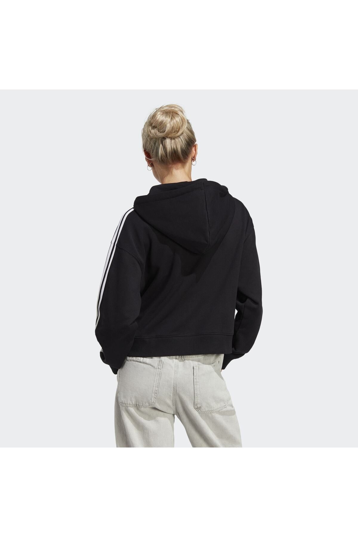 adidas-Essentials 3-Stripe French Terry Bomber - Hoodie, Full-Zip Top 2