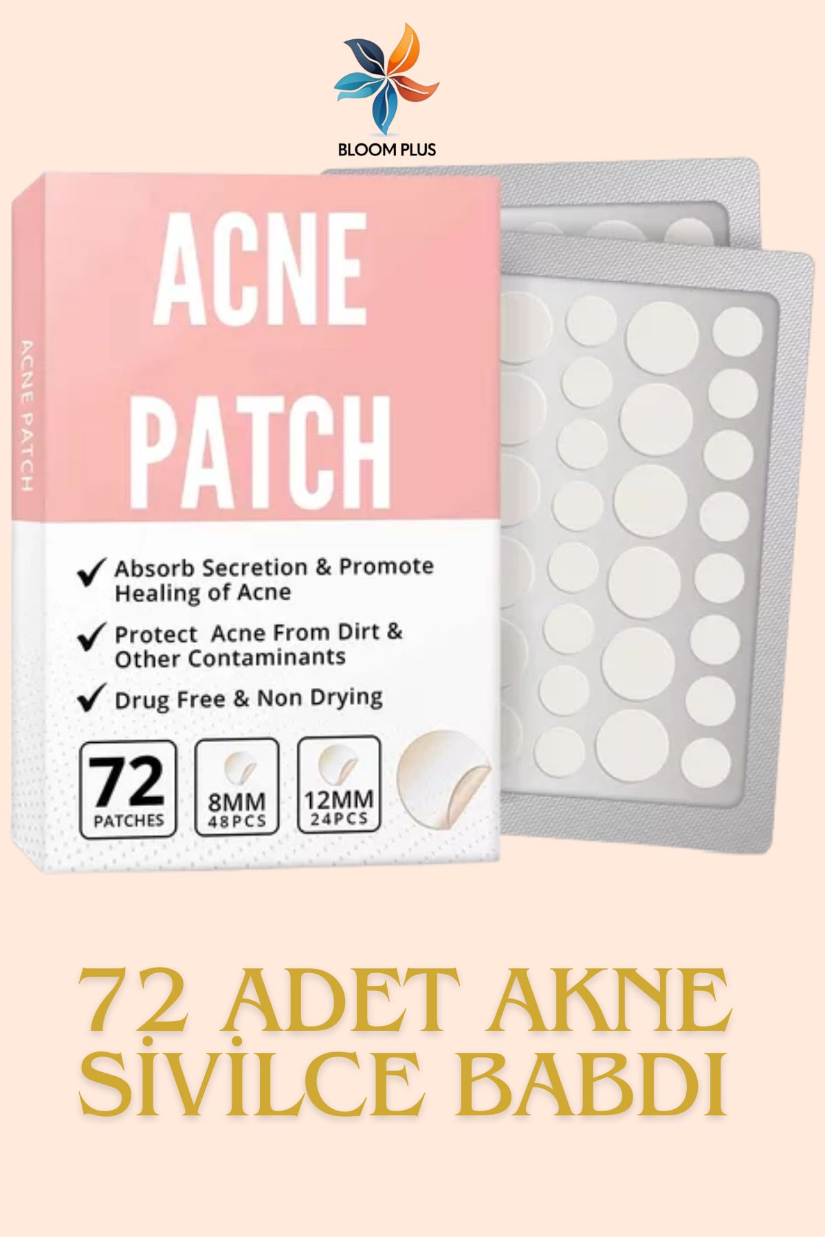 bloomplus Bandı Pimple Patch 72 Patch Sos Band BPHZT079