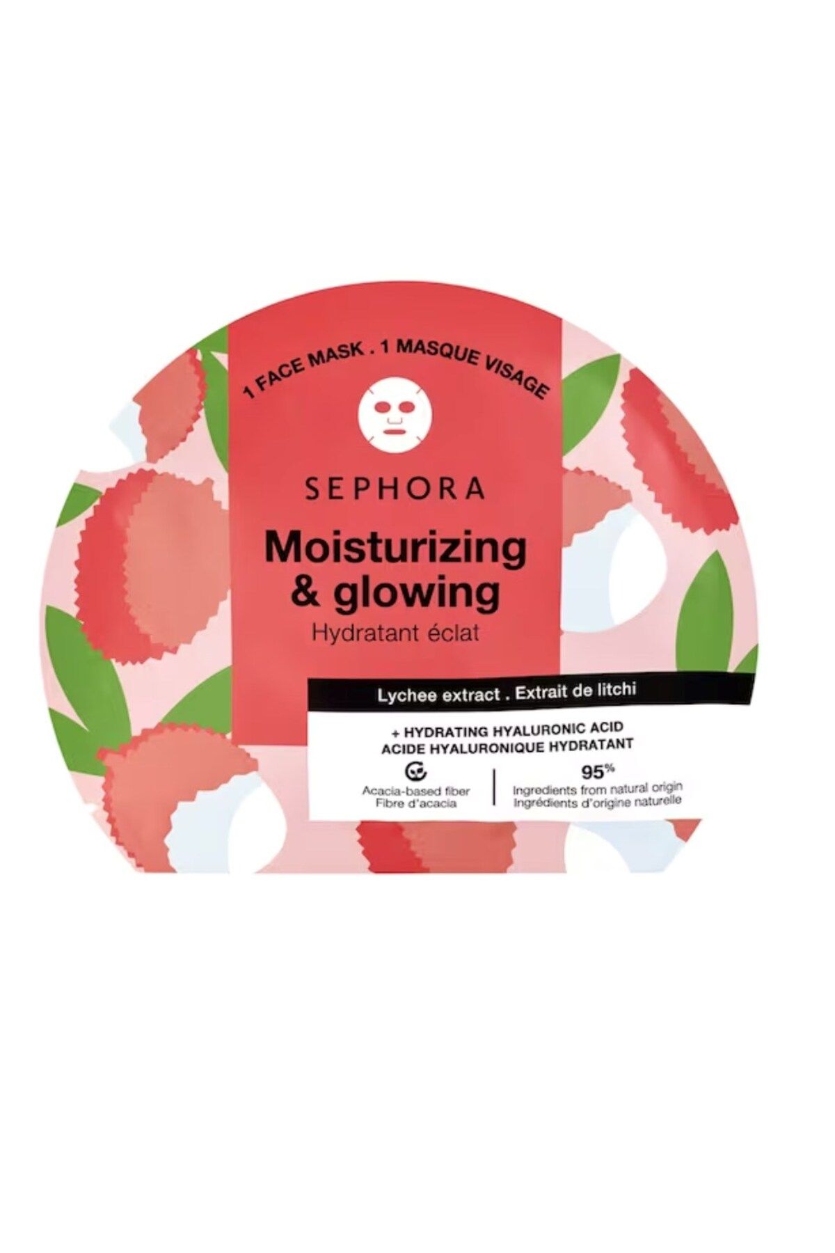 SEPHORA COLLECTION Fruit & Plant + Hyalurinc Acid Mask - Lychee - Nemlendirme & aydınlatma Kağıt Yüz