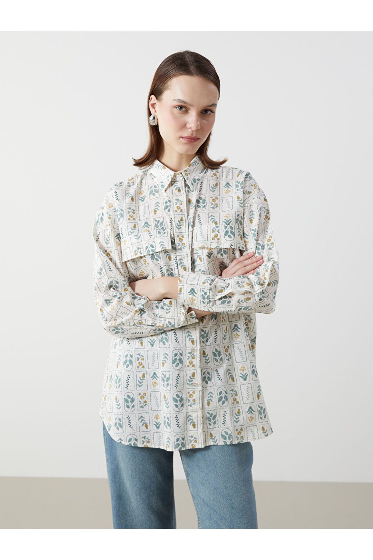 LC Waikiki Yeni Sezon Cicekli Kadin Gomlek Tunik - S5FE32Z8