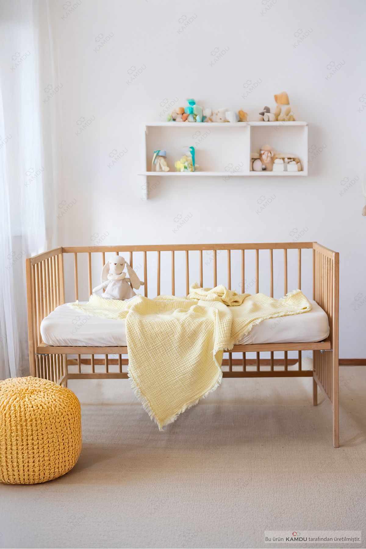 Jassya 100x100cm %100 Müslin Bebek Battaniyesi, Çok Amaçlı Müslin Örtü, Çok Katlı Pamuk Bebek Örtüsü