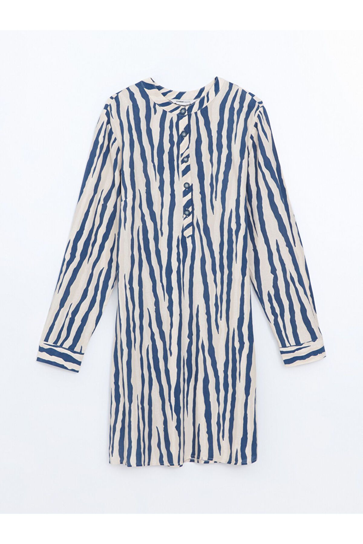 LC Waikiki Yeni Sezon Hakim Yaka Desenli Kadin Tunik - S5G050Z8
