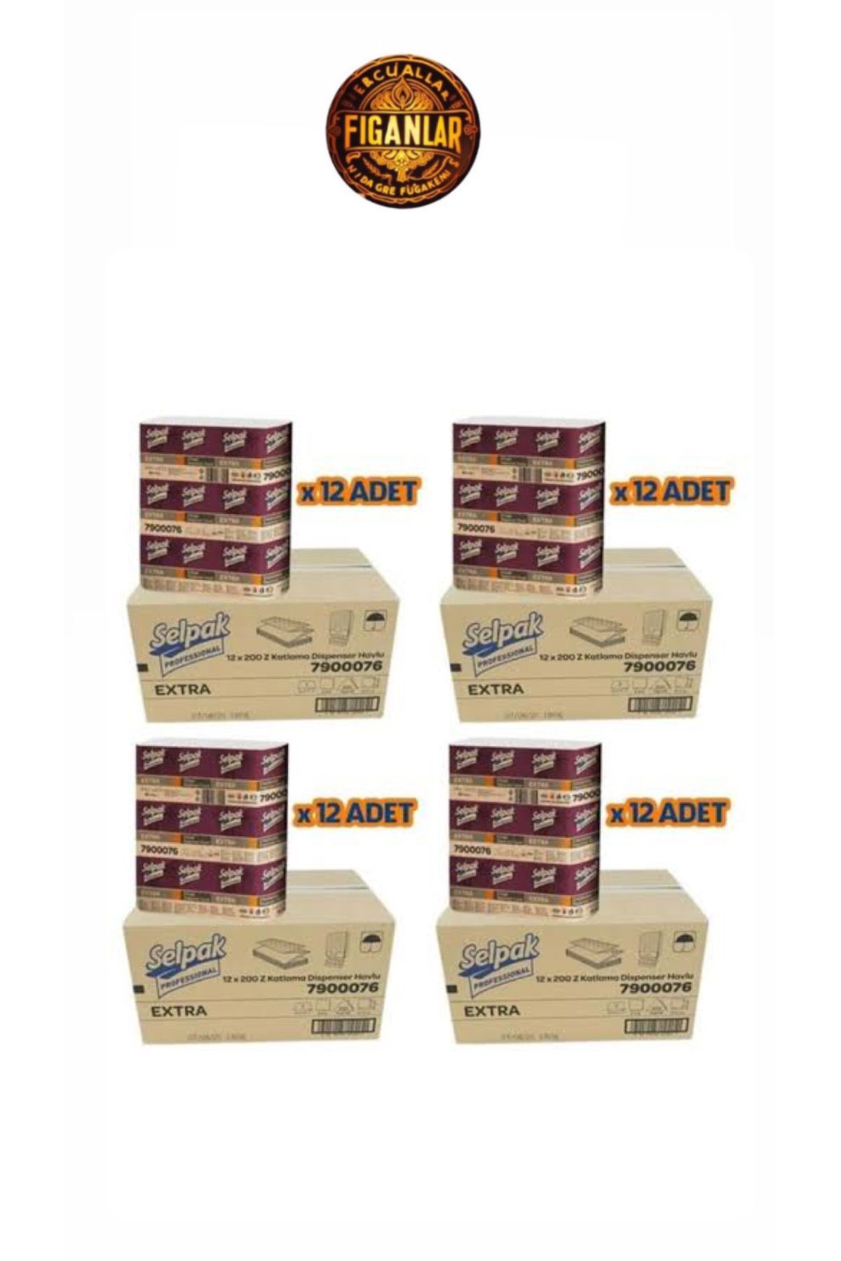 figanlar ambalaj Extra Z katlama kağıt havlu 4 koli 12x4 48 paket