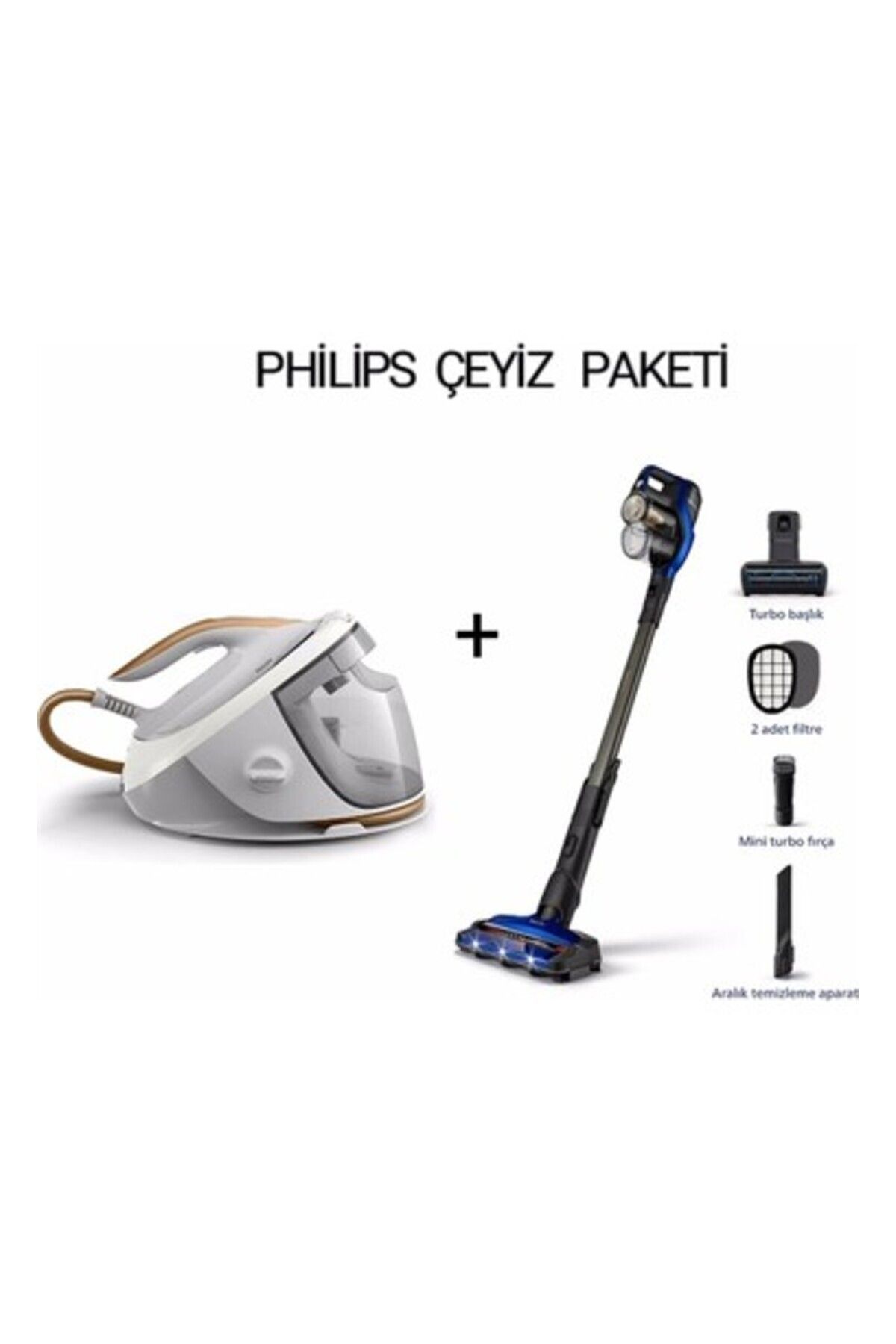 Philips Perfectcare Buhar Kazanlı Ütü + Şarjlı Süpürge - Çeyiz Paket