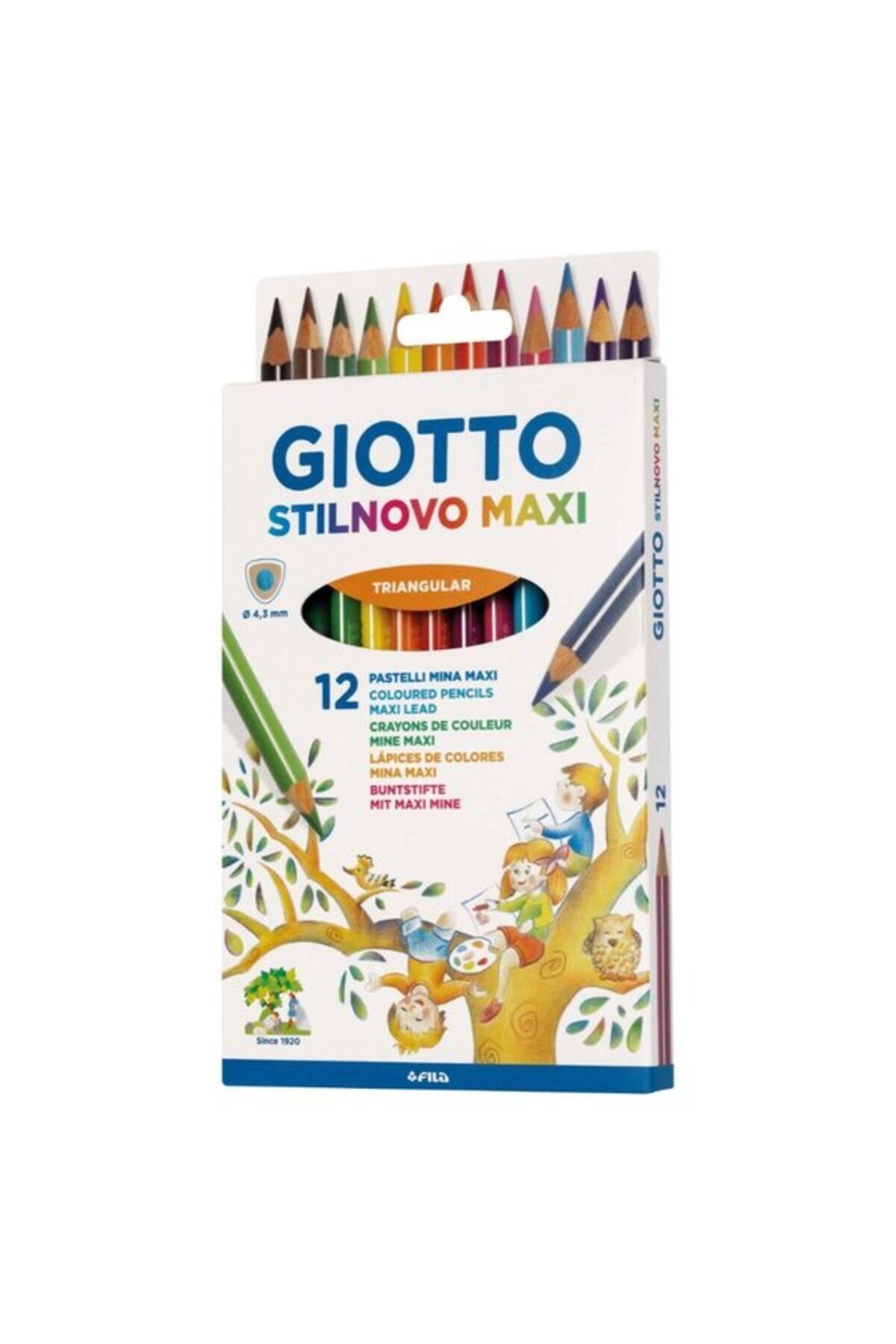 Giotto Stilnovo Maxi 12 Renk Kuru Boya Kalemi 225900