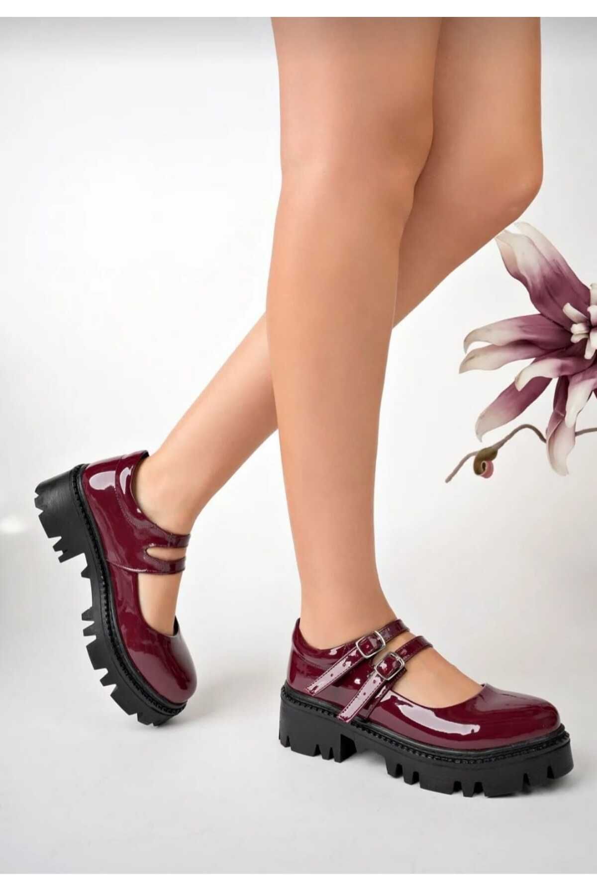 caraxes-Sneakers Double Tape Patent Leather Shoes 3
