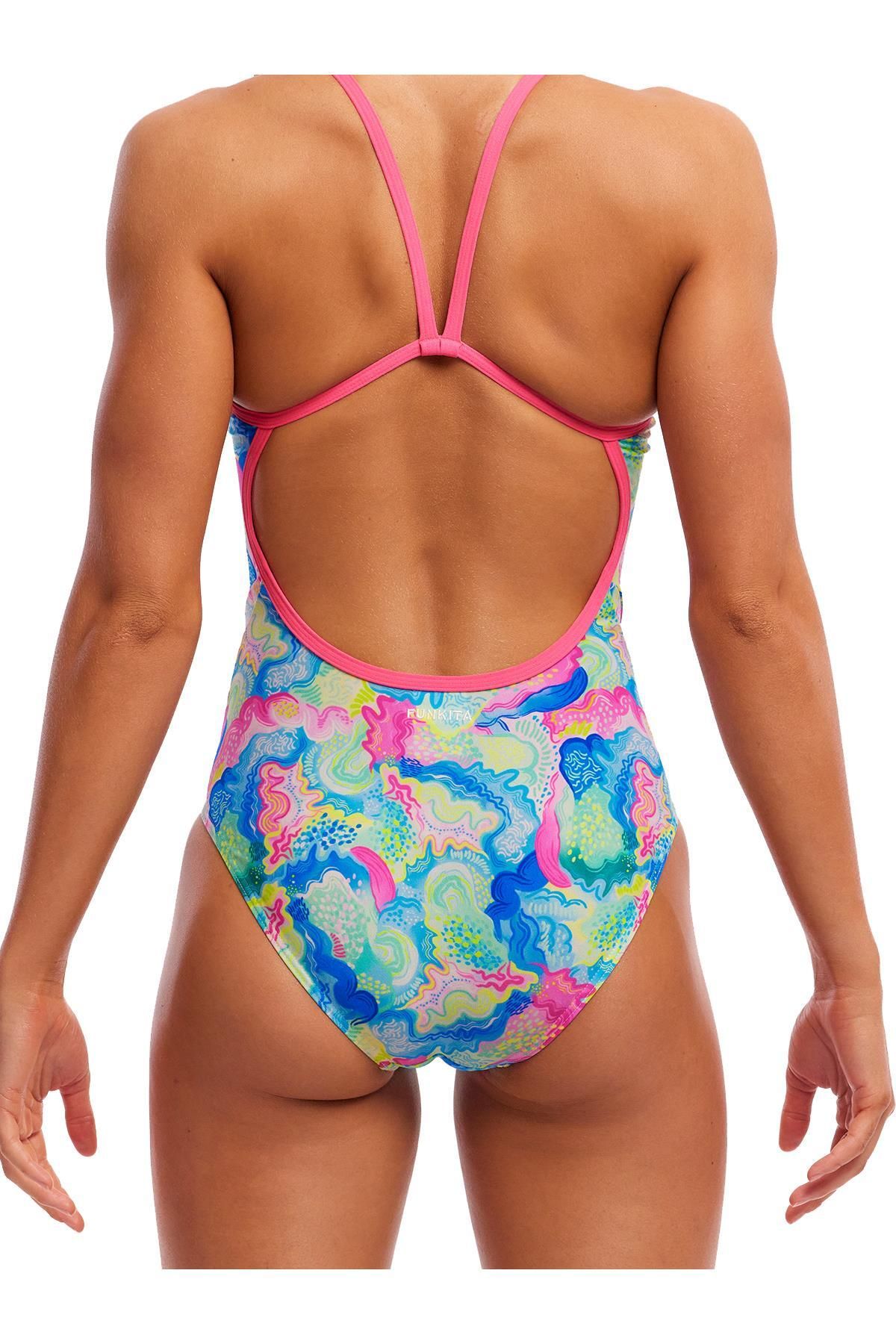 FUNKİTA-Funkita Ss Olive Oily Women's Swim Trunks – Chlorine Resistant and Thin Straps 3